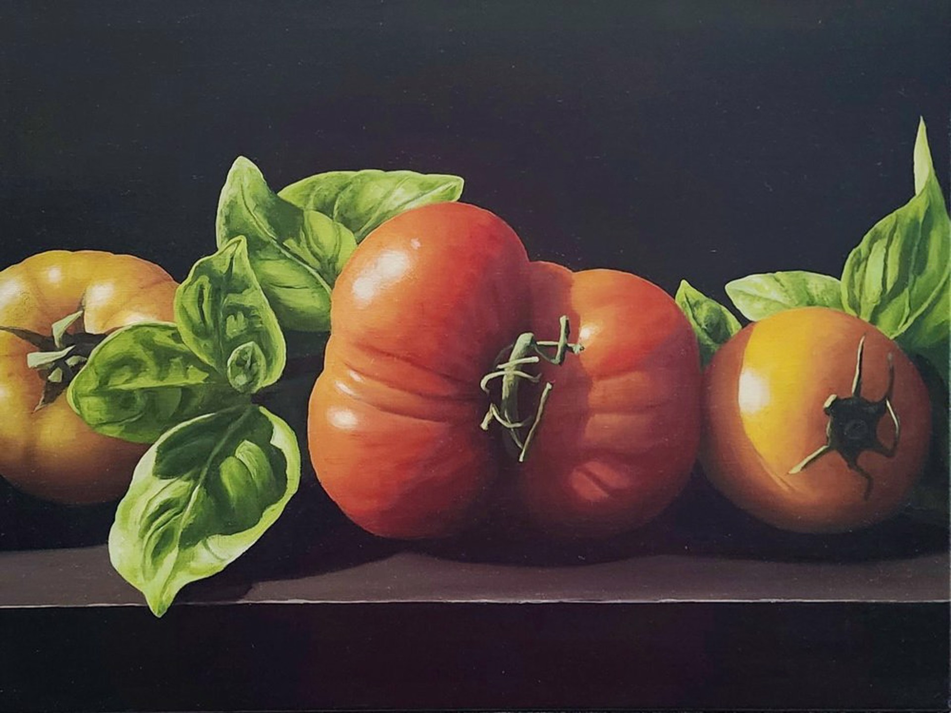 Tomatoes and Basil by Loren DiBenedetto