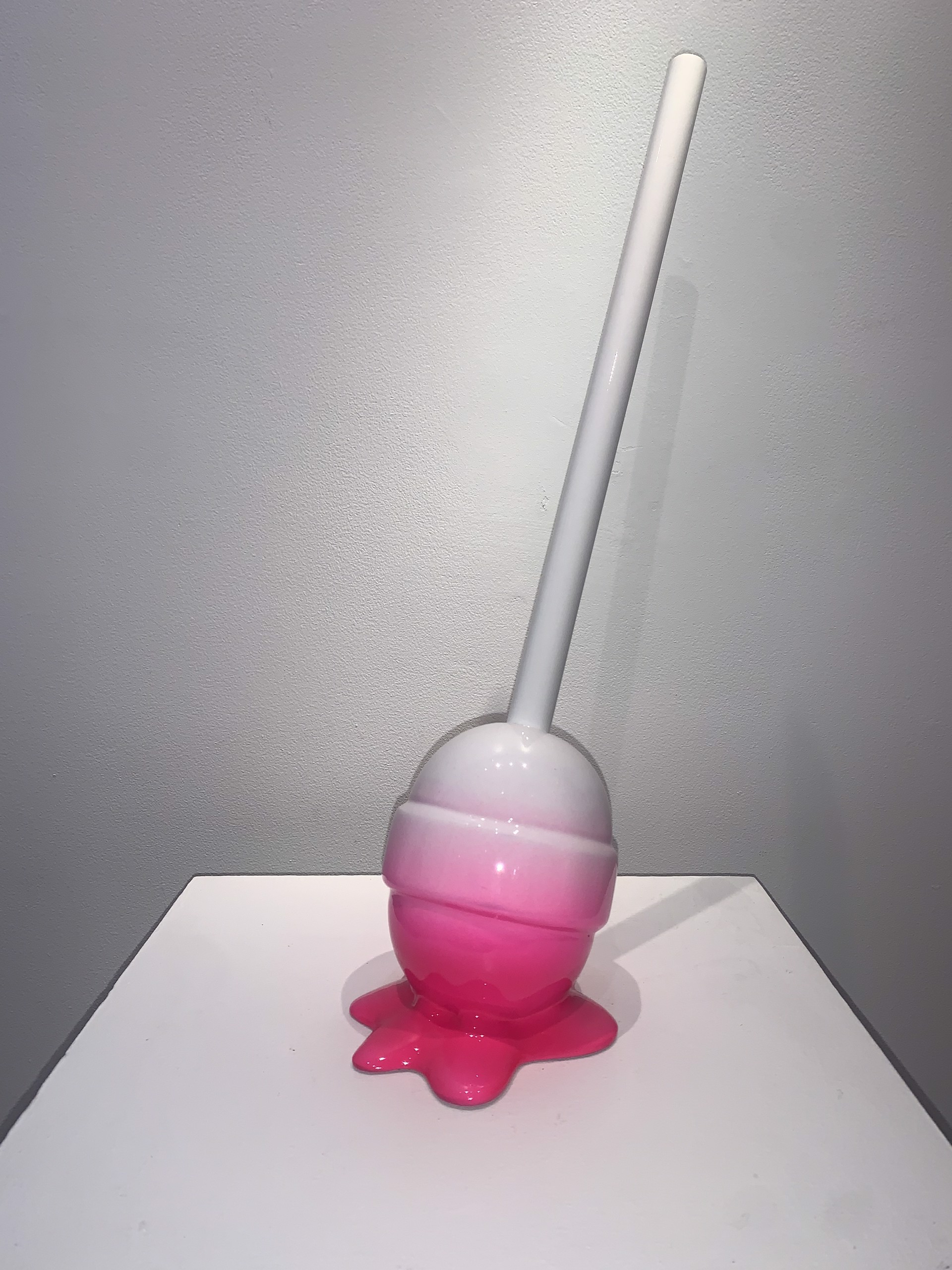 The Sweet Life White to Hot Pink Lollipop by Elena Bulatova