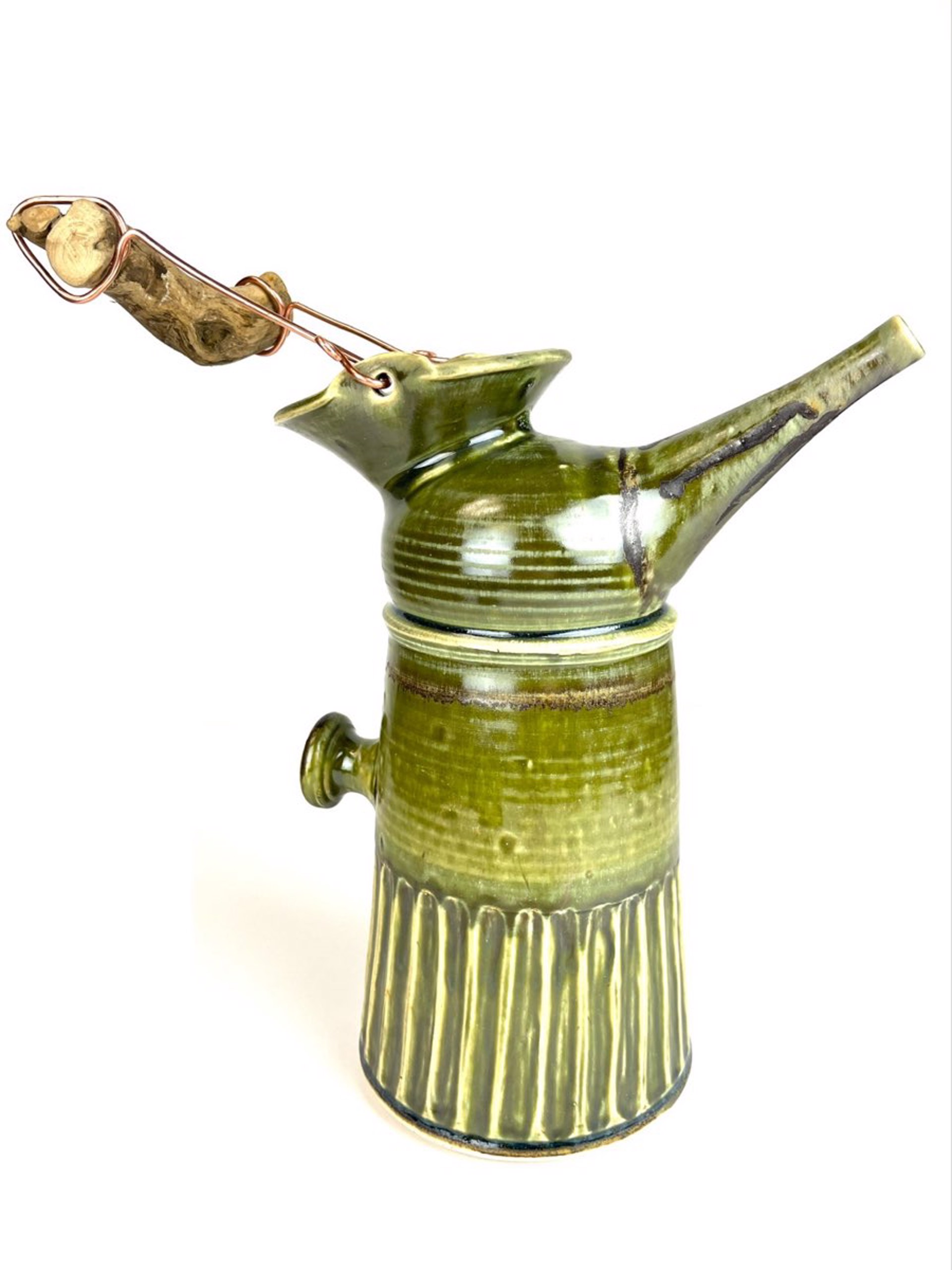Thrown and Altered Watering Vessel by Mary Lynn Portera