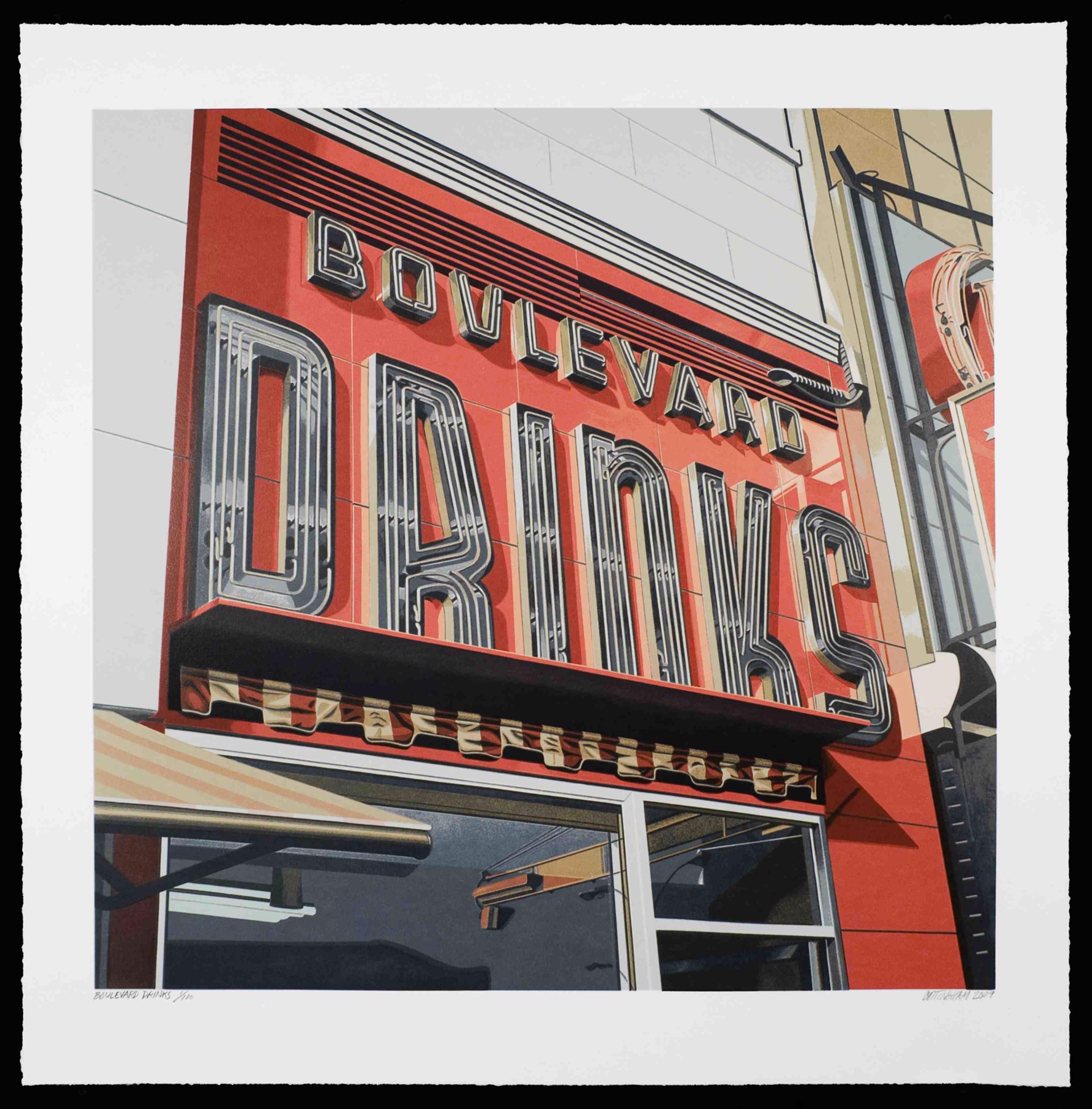 Boulevard Drinks (from American Signs portfolio) by Robert Cottingham