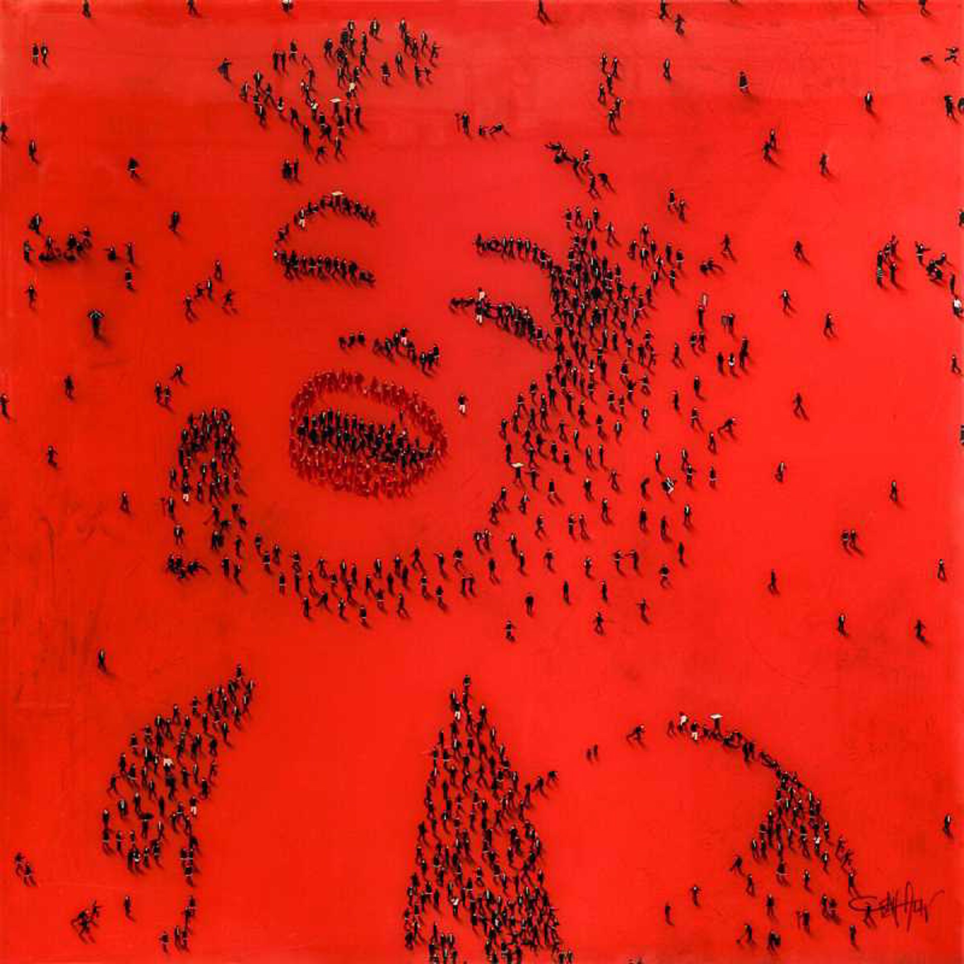 Red Marilyn Laughing CA-LAU-48 C0101 by Craig Alan