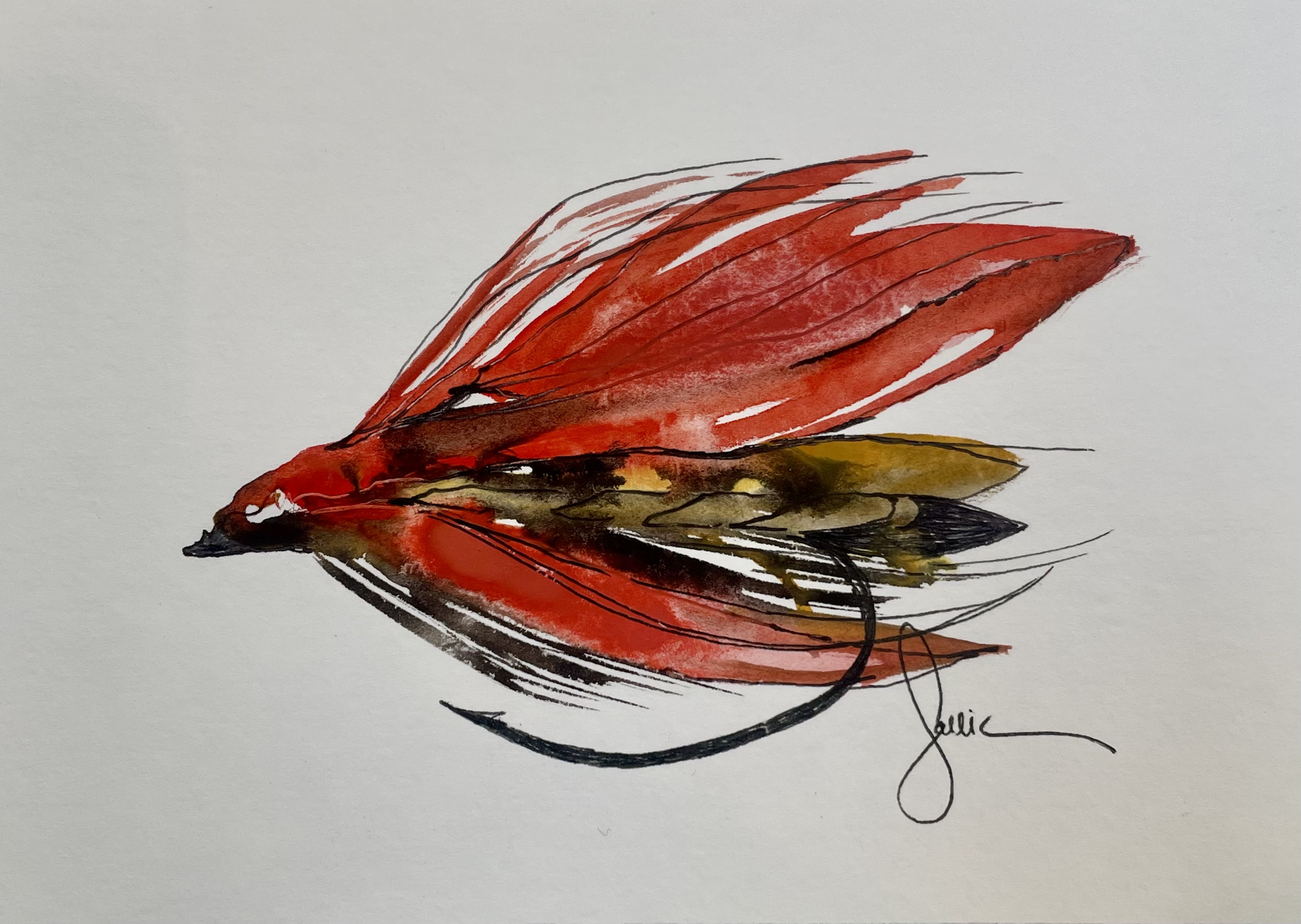 Red/Yellow Fly by Sallie Strickland