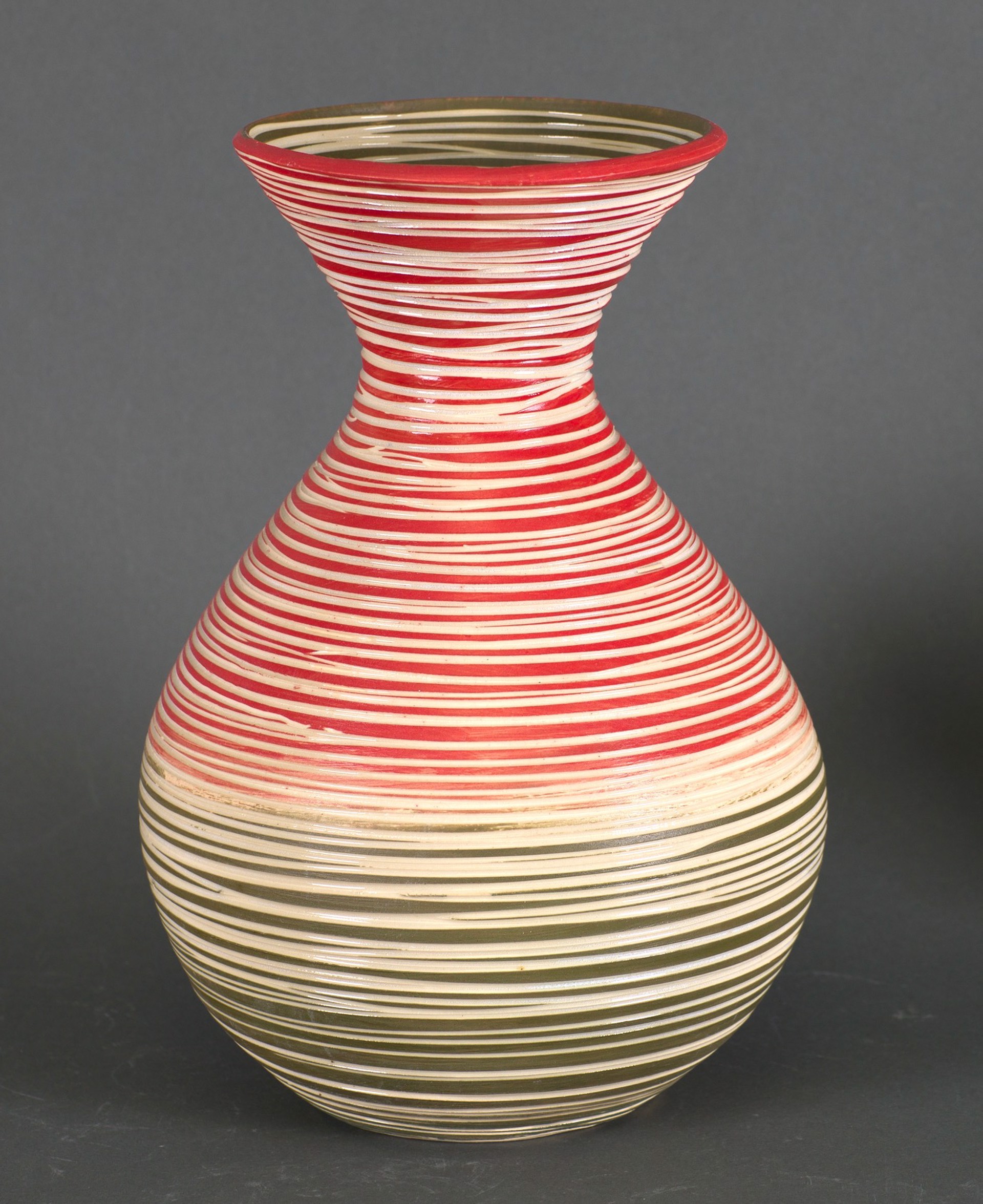 Red Green Vase by Heather Bradley