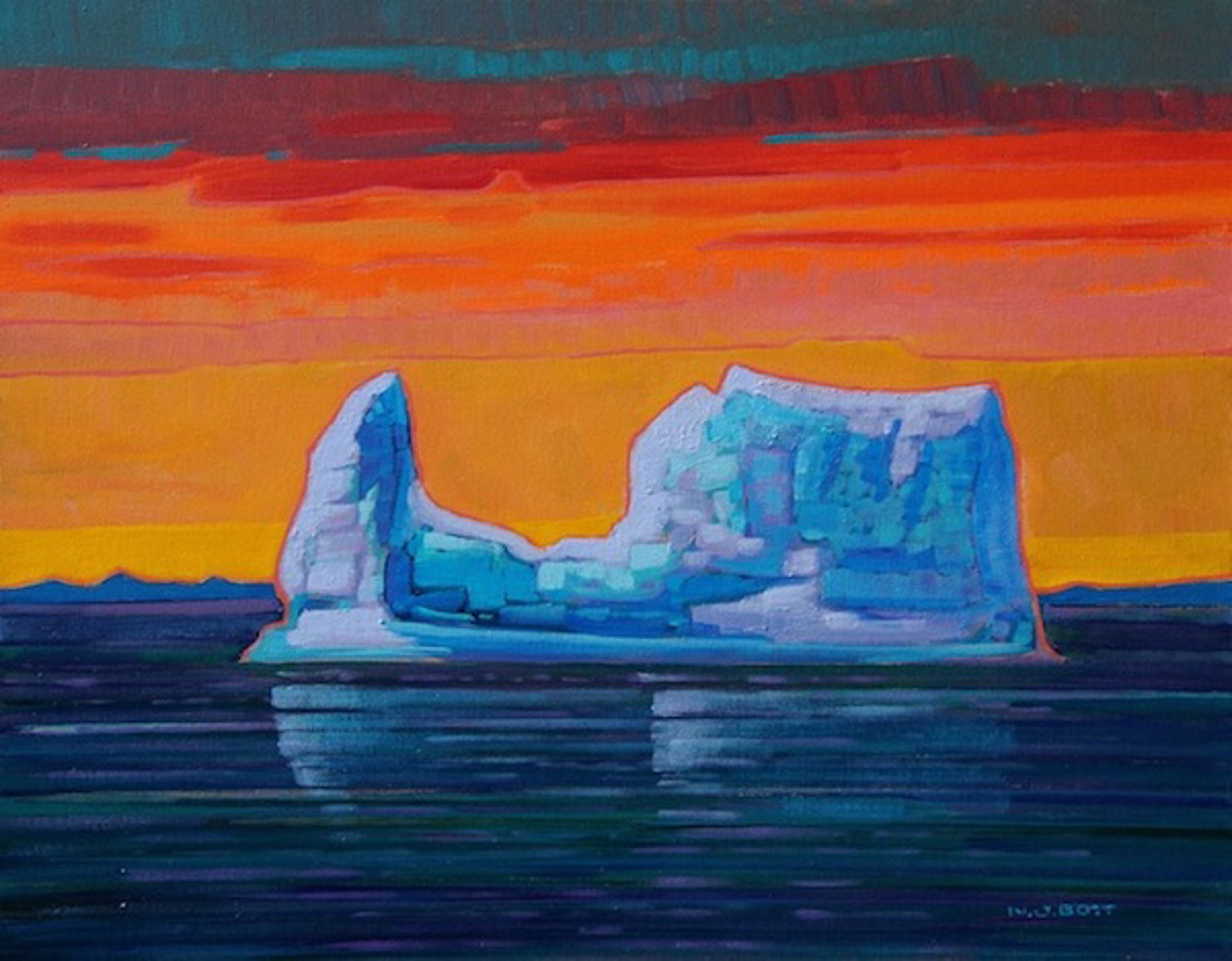 Iceberg In Evening Light by Nicholas Bott