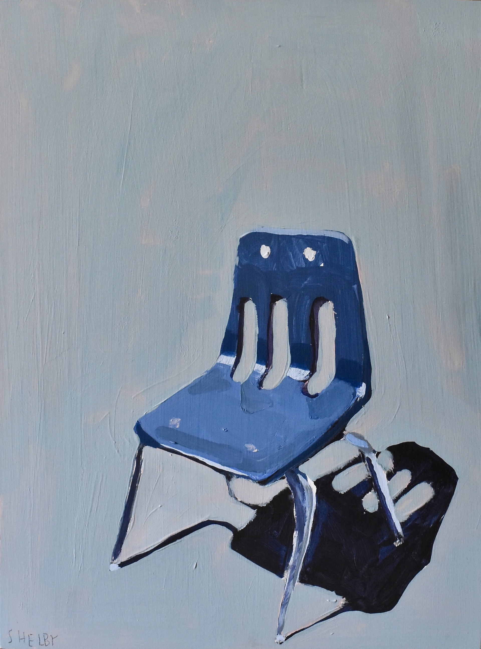Blue School Chair by Shelby Monteverde