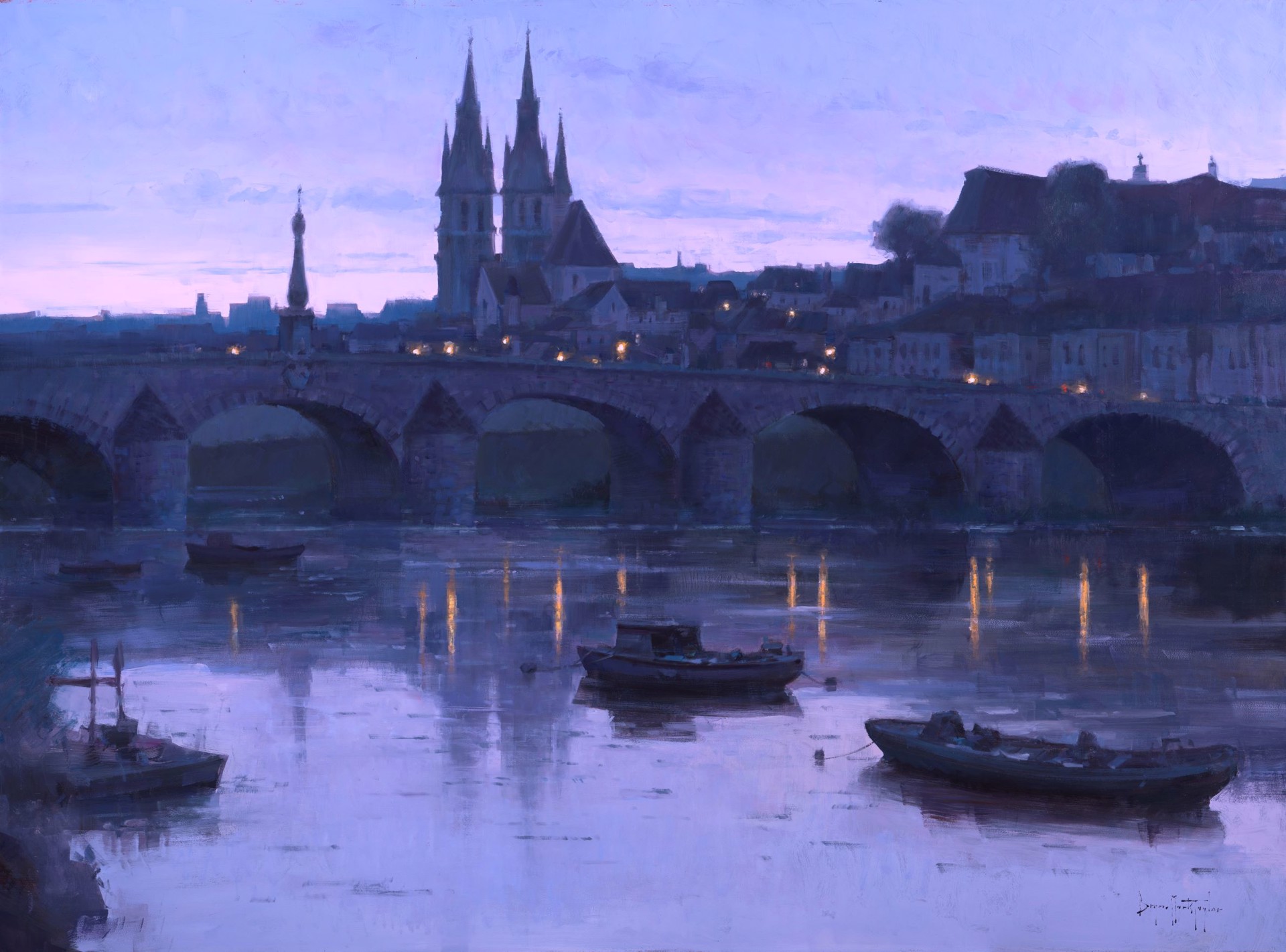 Evening Lights of the Loire Valley by Bryan Mark Taylor