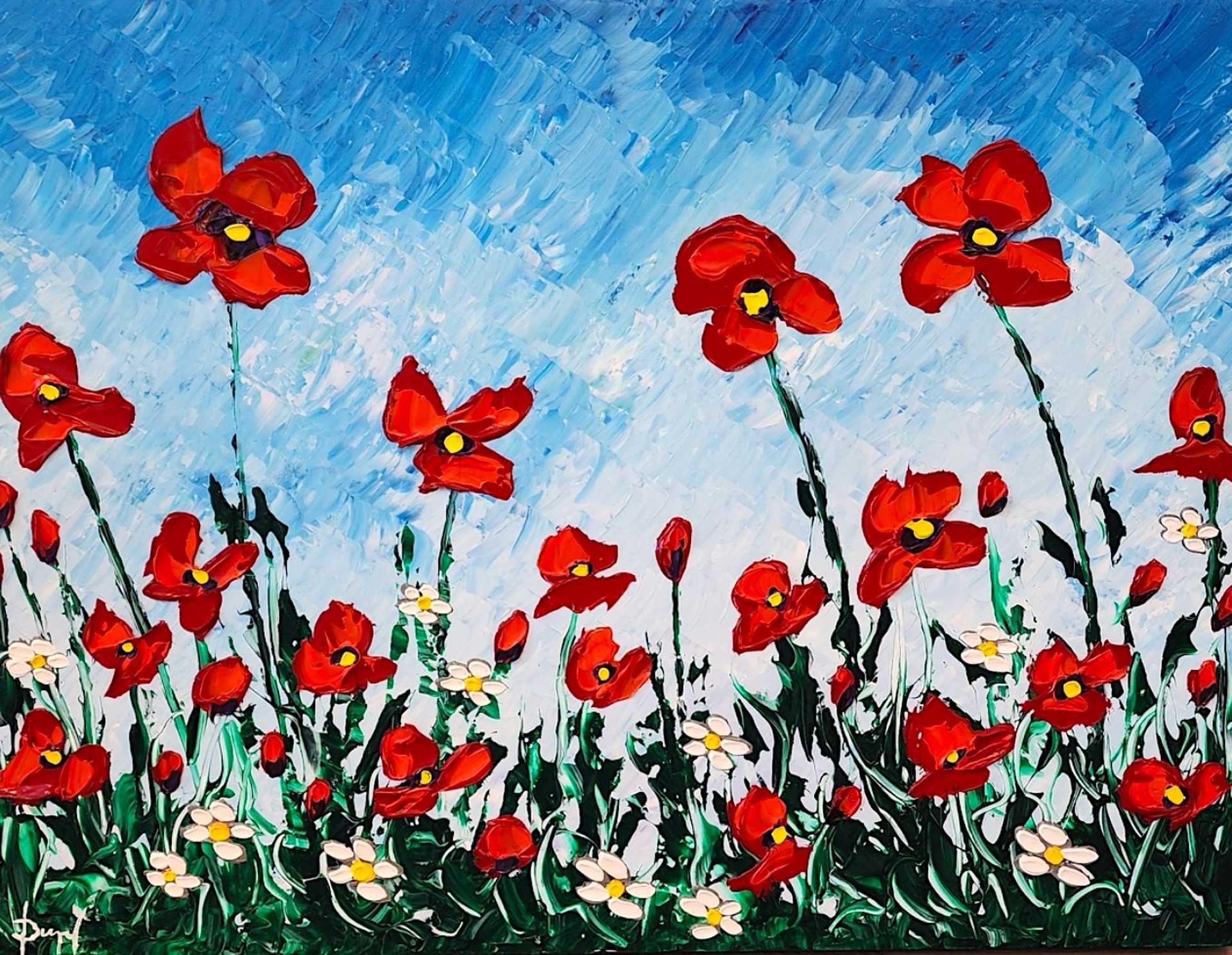 Spring Poppies of the Meadow by Isabelle Dupuy