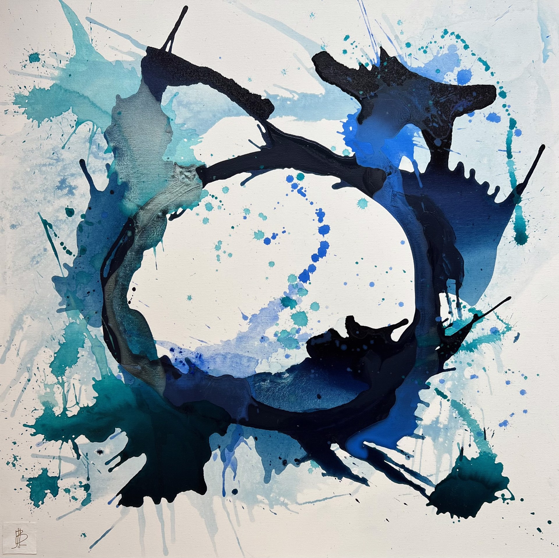 Blue Abstract No. 1 by Leslie Poteet Busker