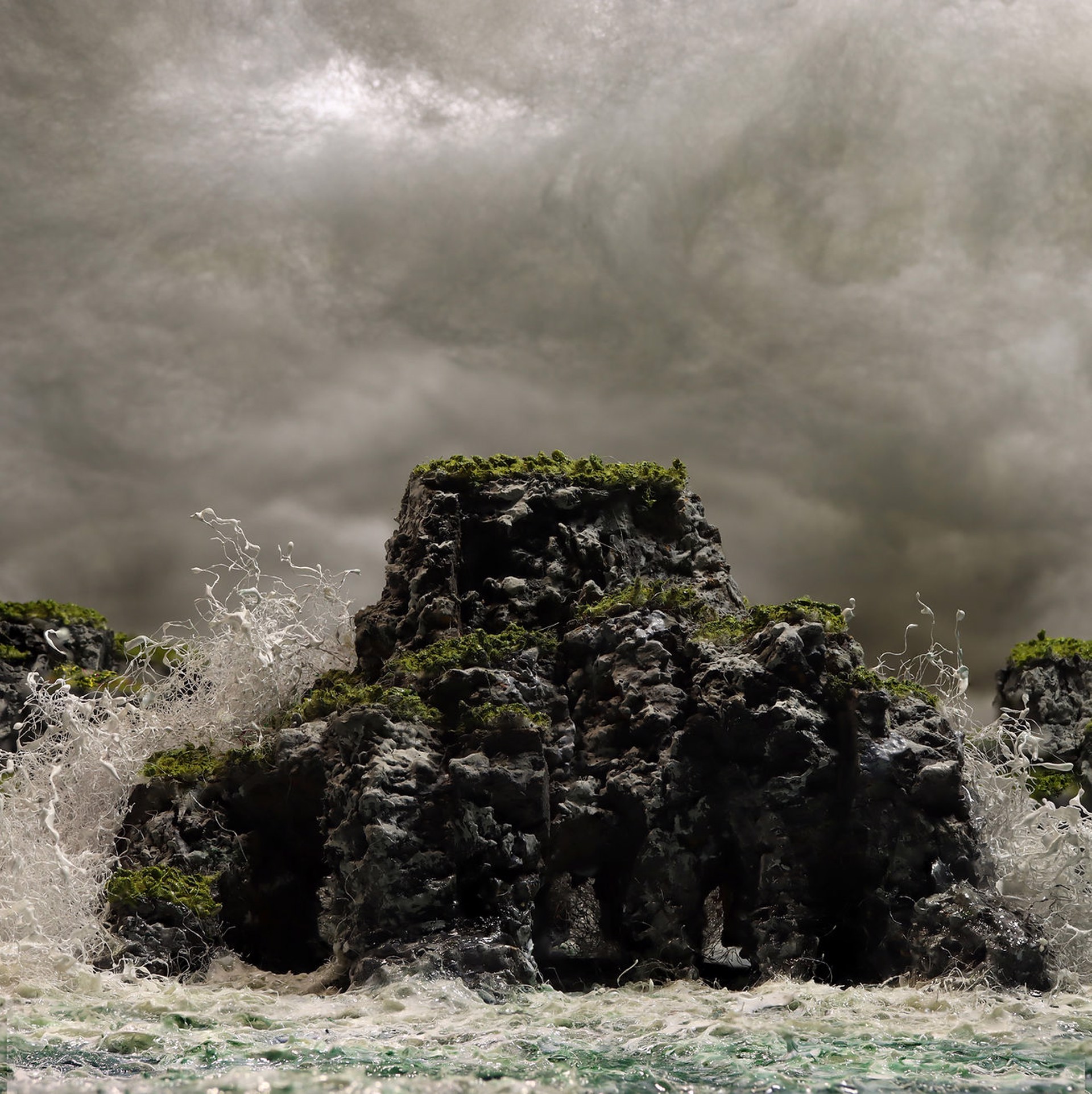 Wave Against Sea Stack by Stephen Dorsett
