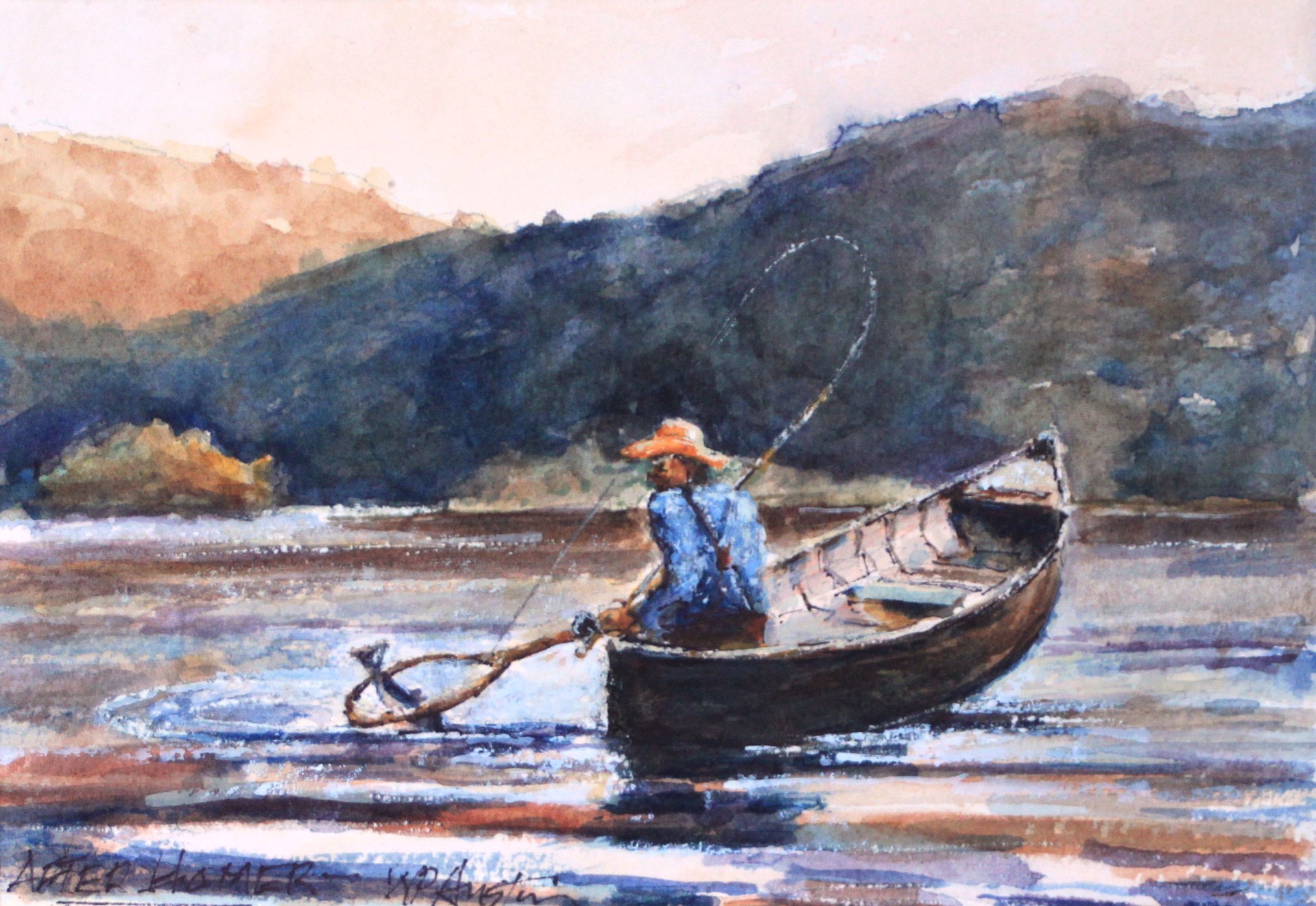 Boy Fishing by Perry Austin