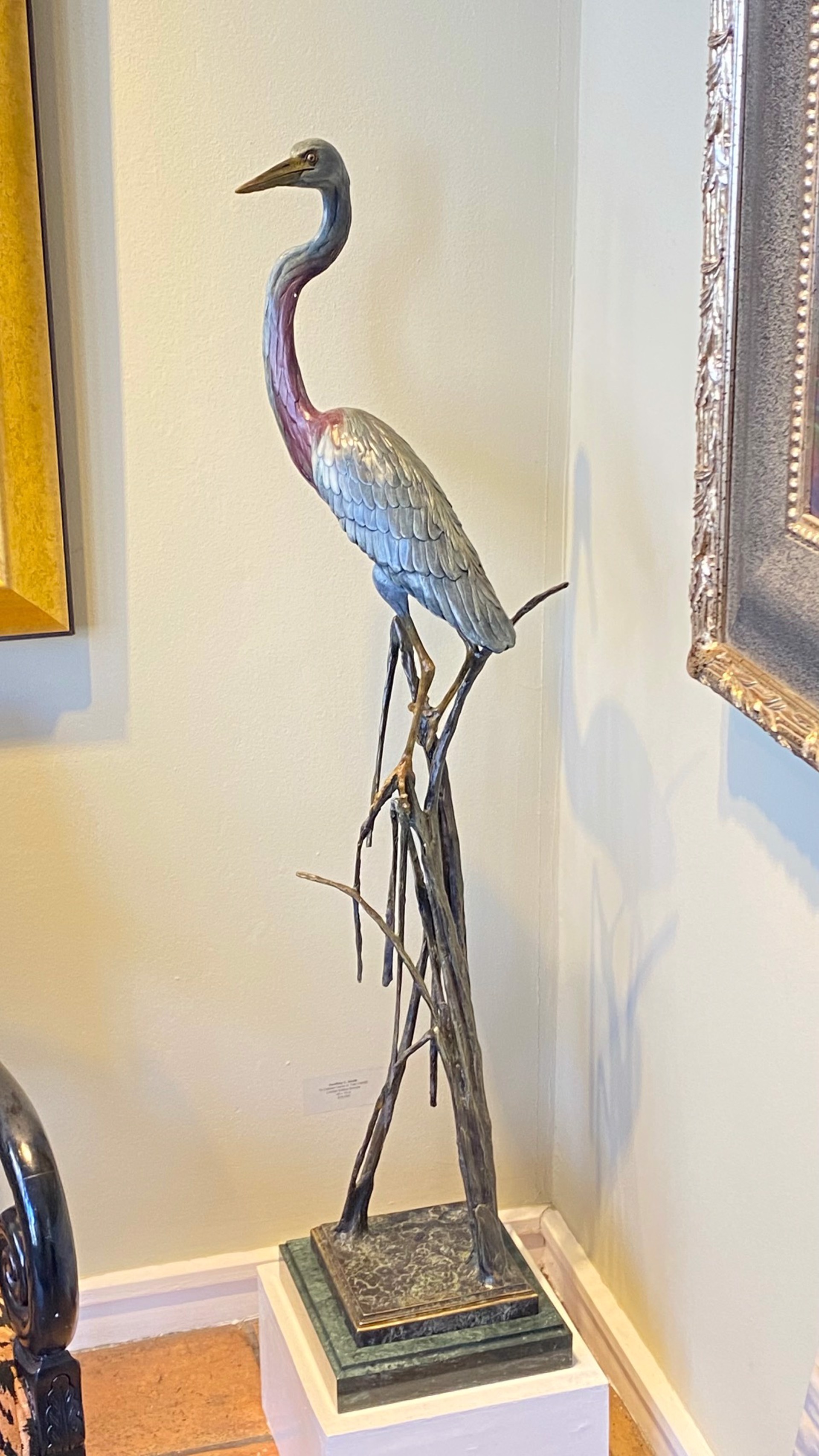 Tri Colored Heron in Tule by Geoffrey C. Smith