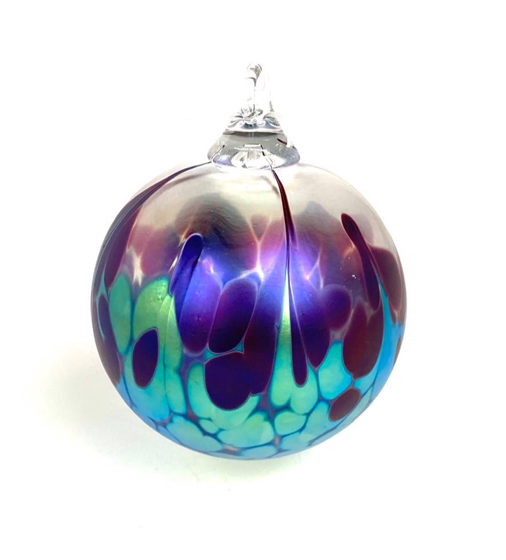 Artisan Peacock Ornament by Furnace Glass
