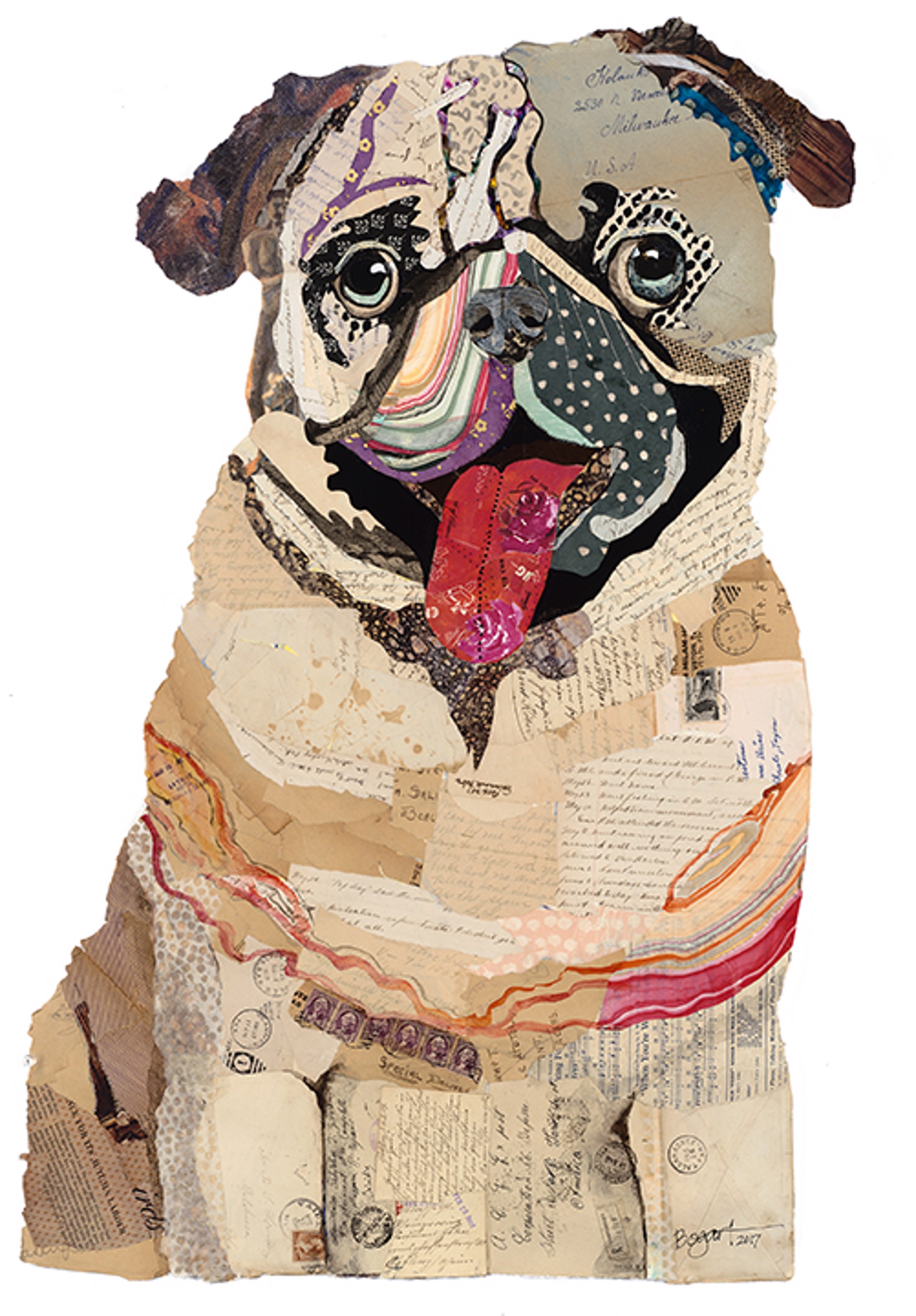 Pug by Brenda Bogart - Prints