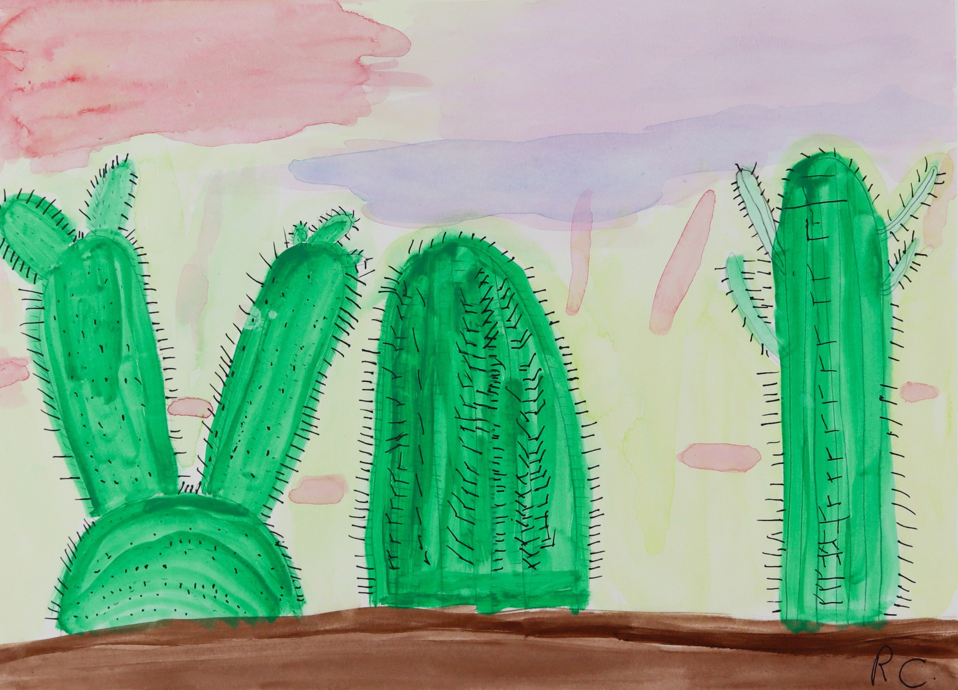 3 Cacti by Robert Corcoran