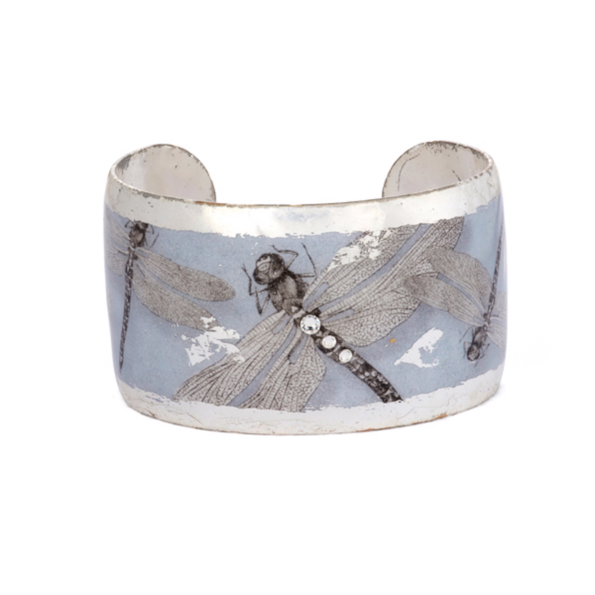 Dragonfly 1.5" Cuff Silver by Evocateur