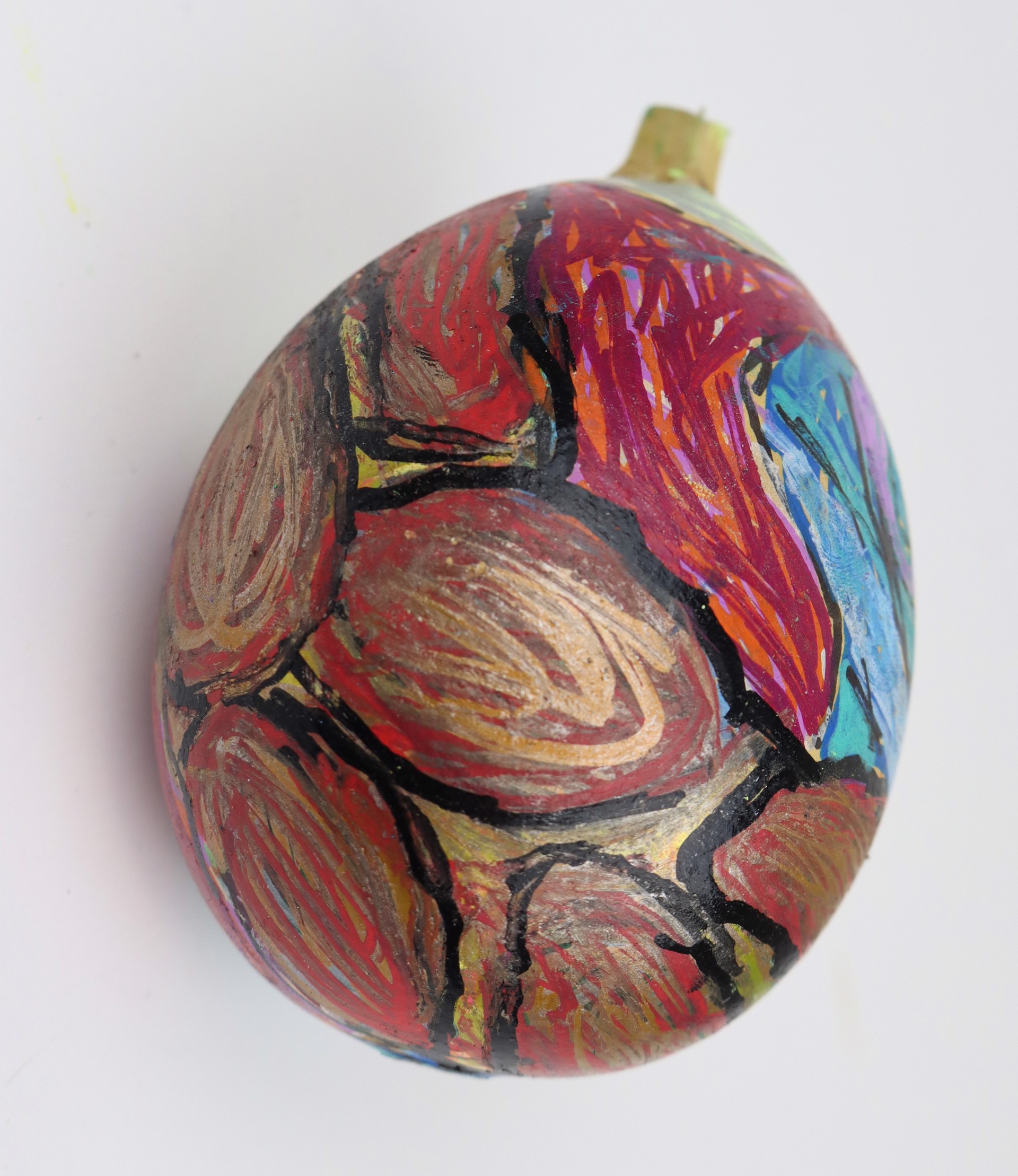 Challah Back Gourd (gourd ornament) by Mara Clawson