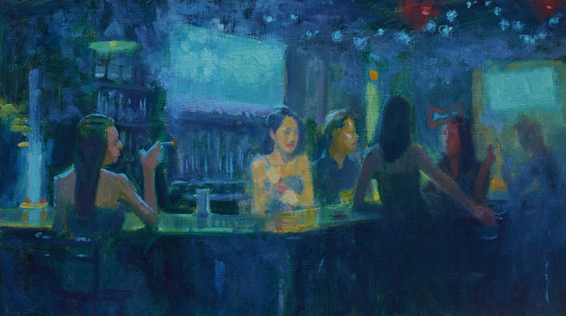 Gossip at the Bar by Doug Clarke