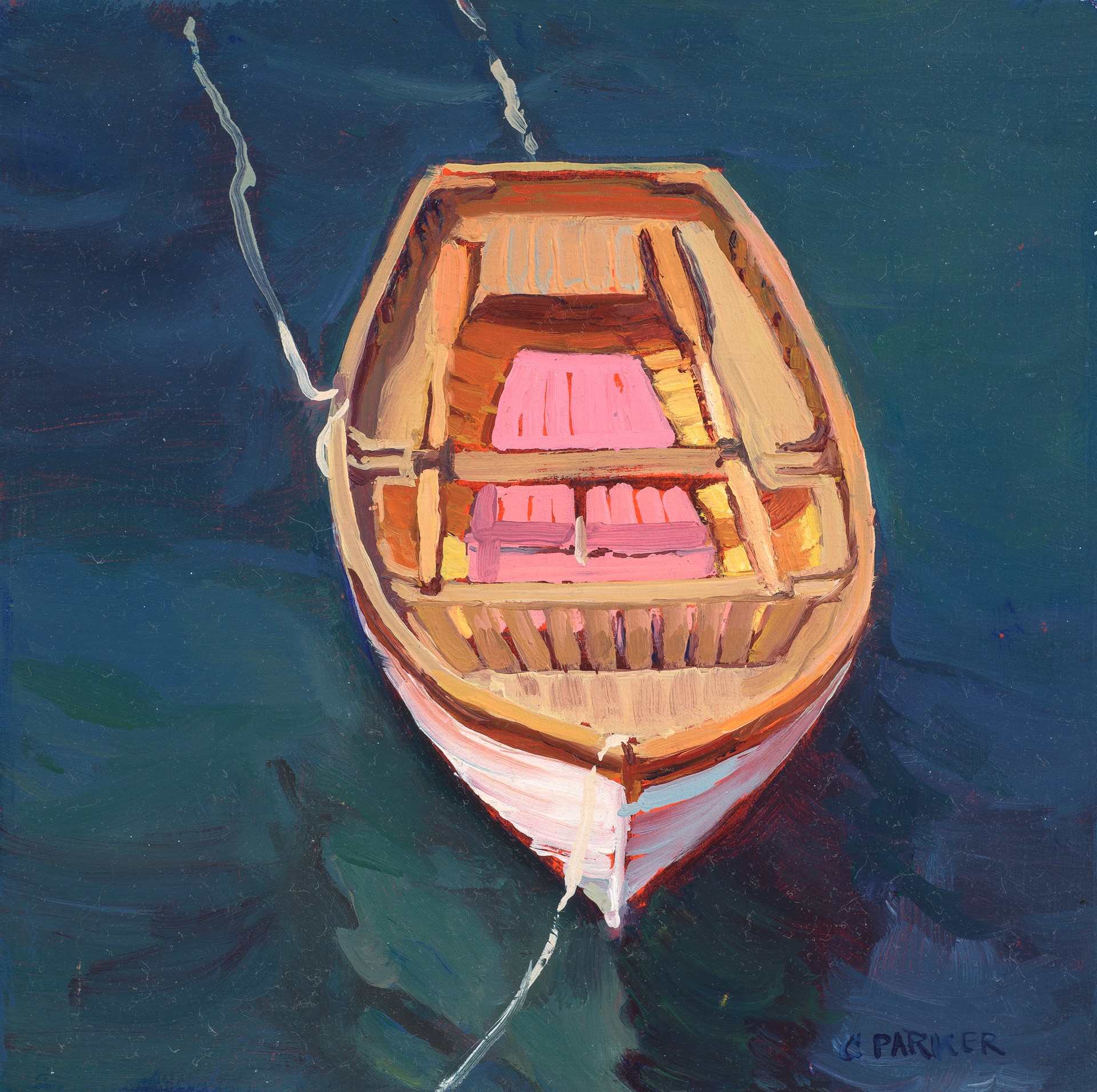 1420-18 Pink Boat by Carol Parker