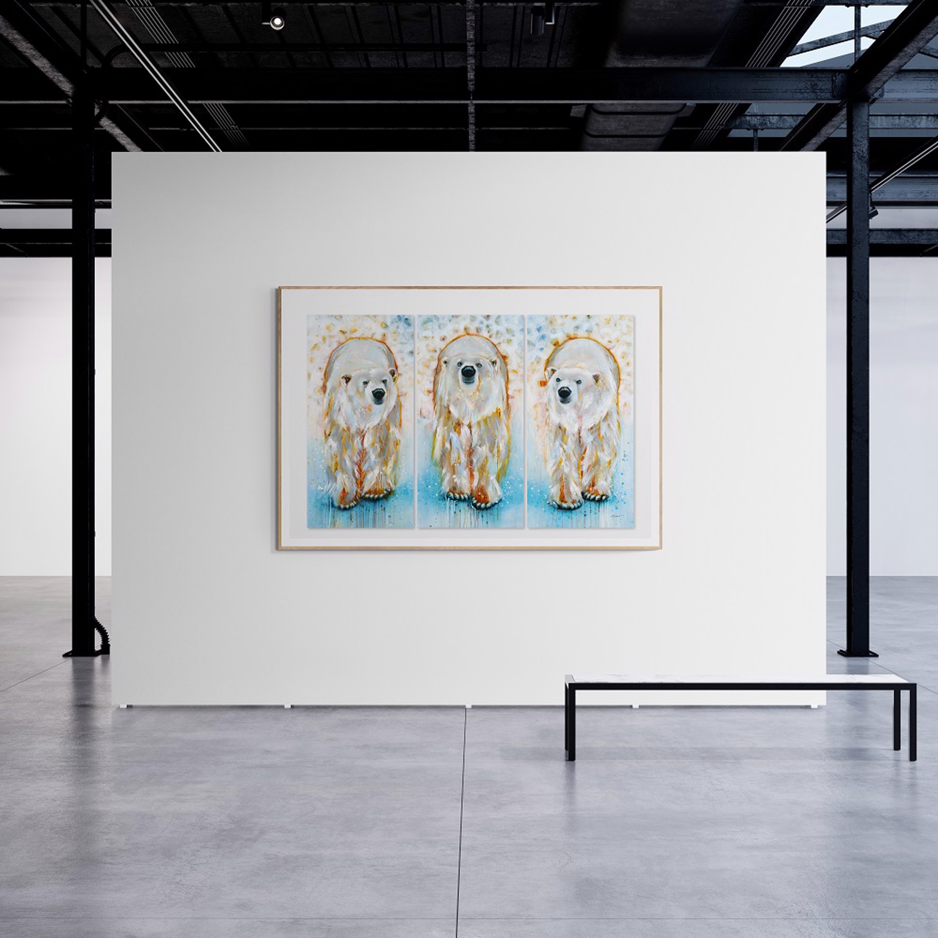 Polar Express - triptych by Fran Alexander