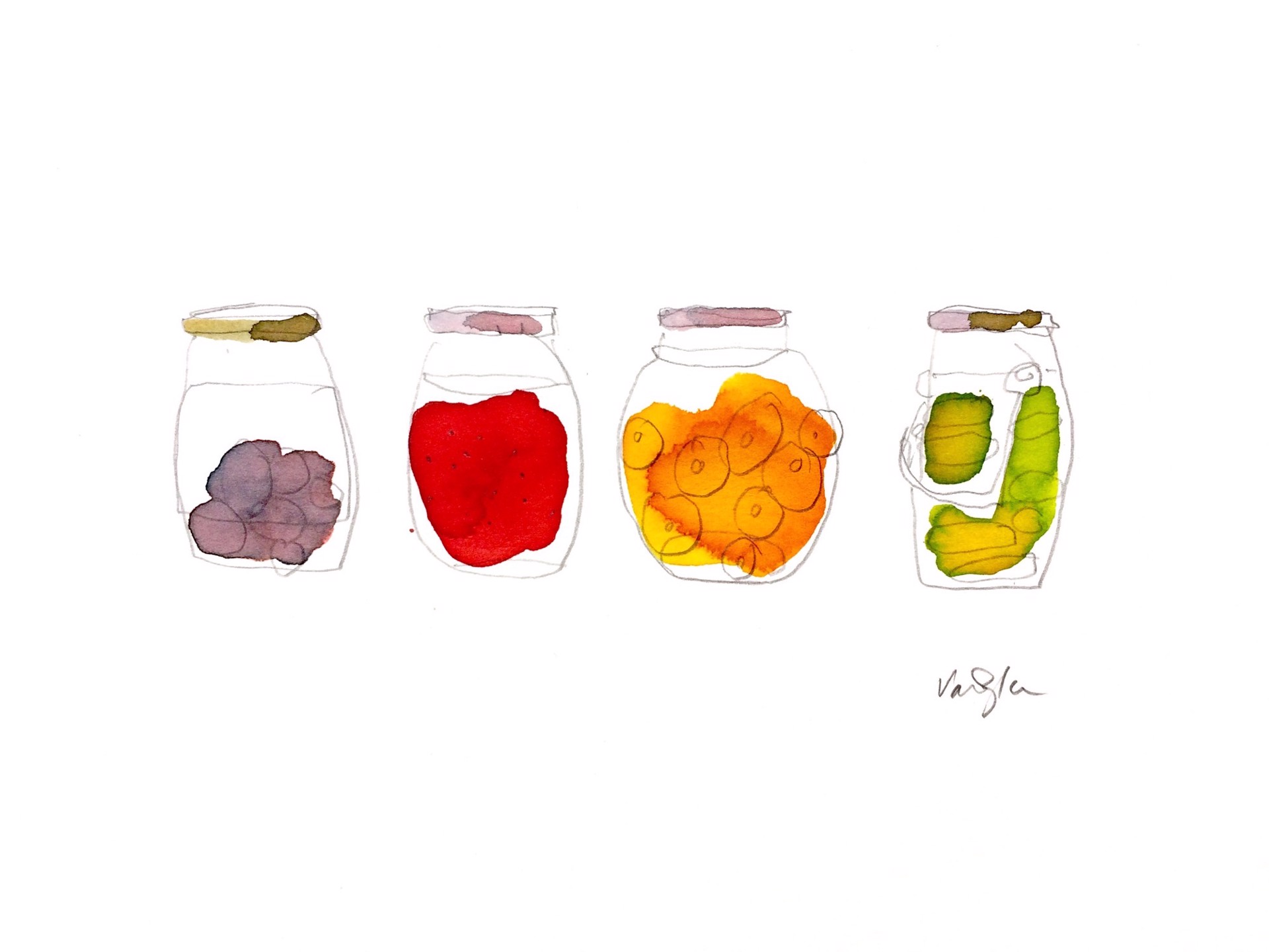 Four Canning Jars by Rachael Van Dyke
