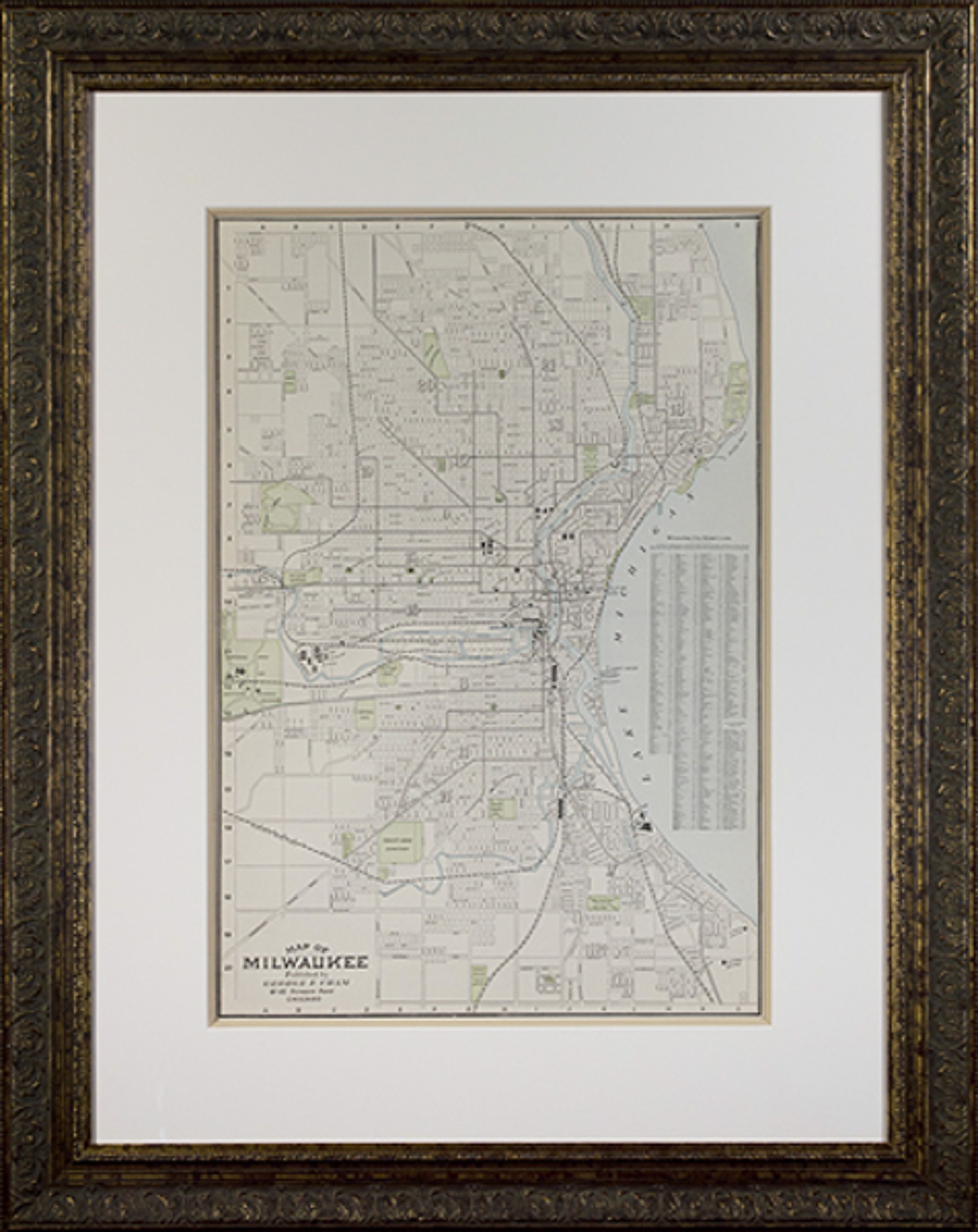 Map of Milwaukee by George F. Cram