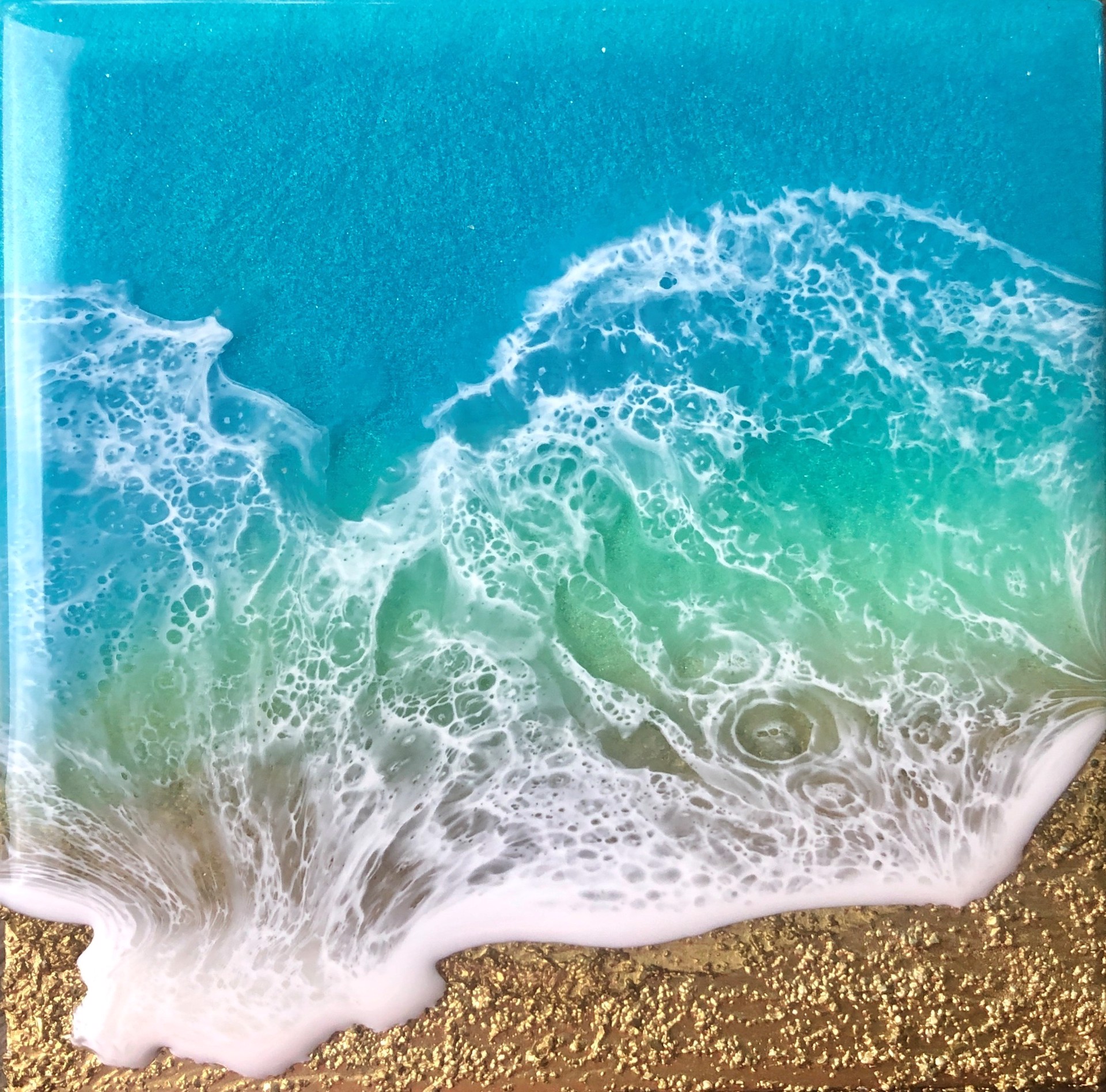 Teal Waves - Dream by Ana Hefco
