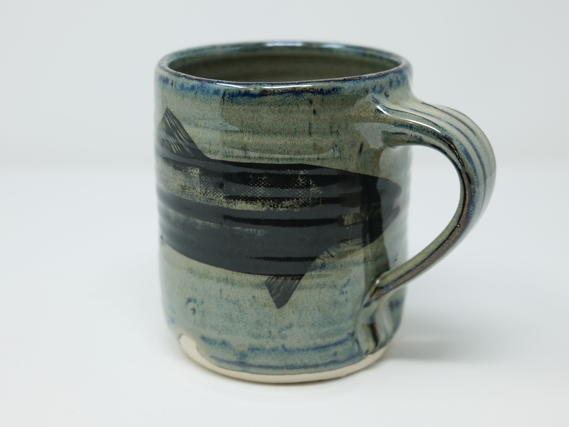 Salmon Skateboard Mug 2 by Randy McClelland