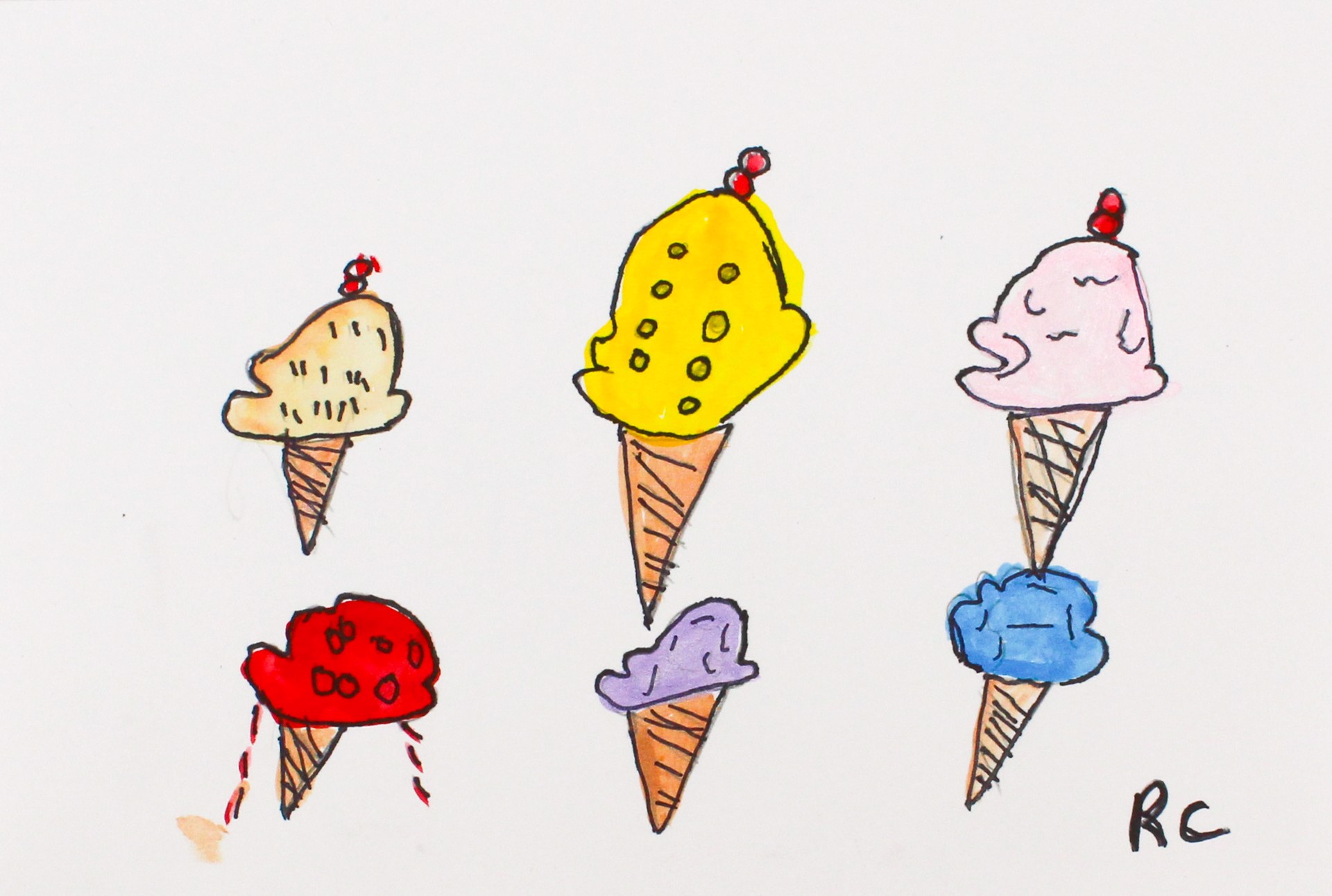 Ice Cream Cones 2 by Robert Corcoran