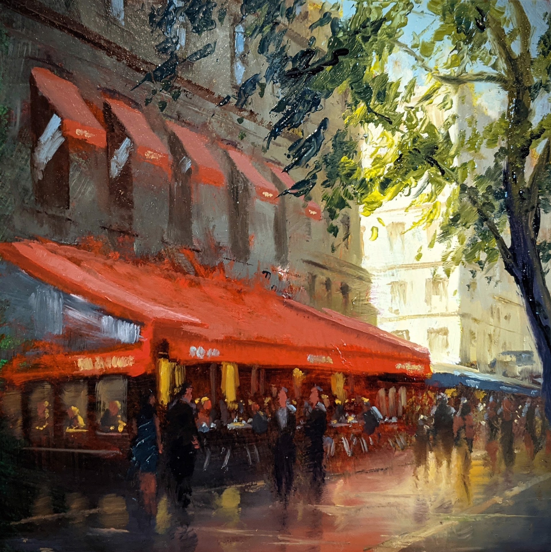 Paris Sidewalk Café by Christopher Clark