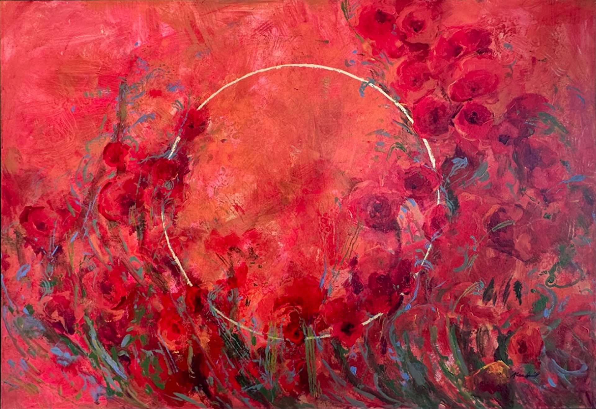 Full Circle (Italian Poppies) by Karen Hewitt Hagan