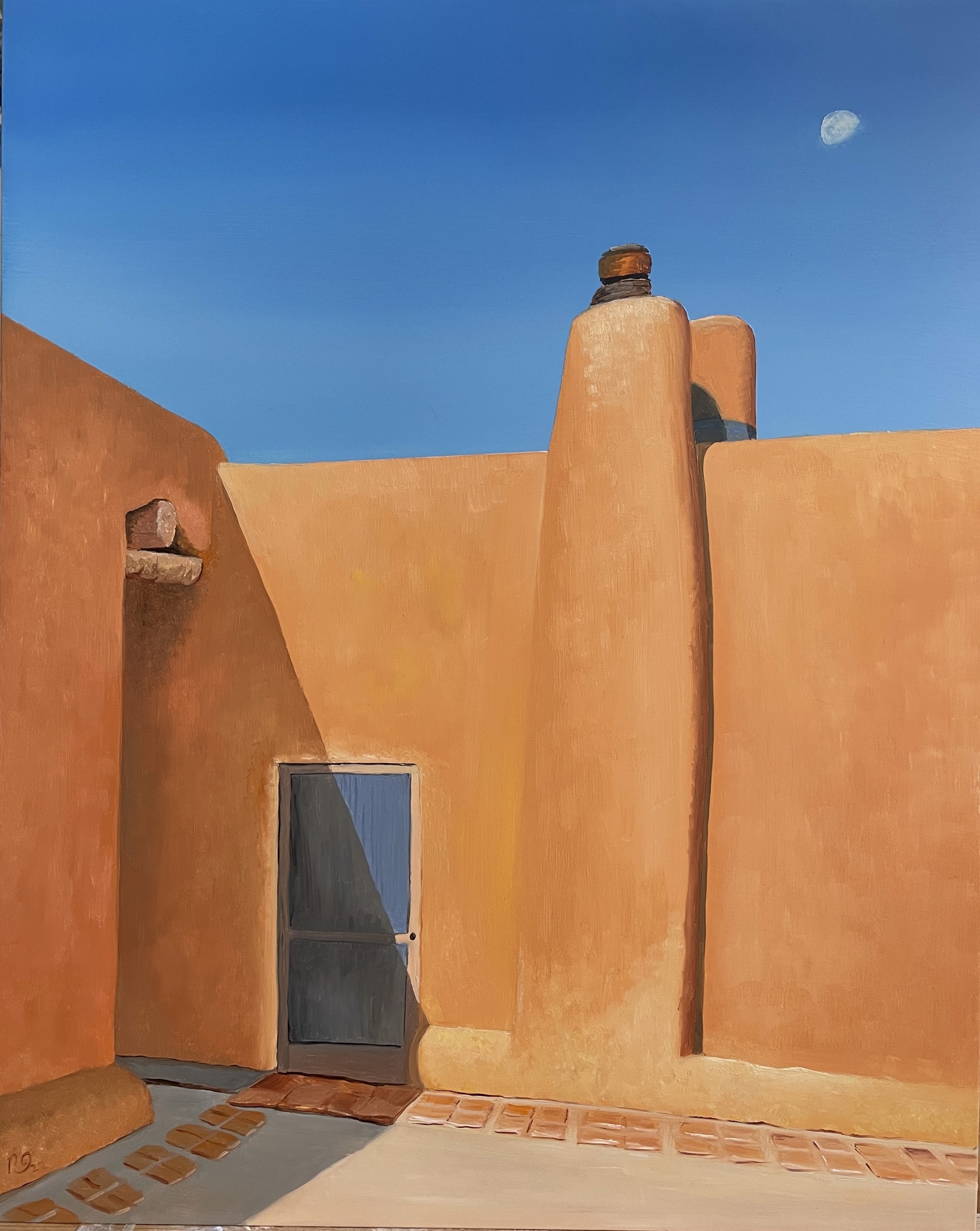 Daytime Moon at Abiquiu by Rose Guastella