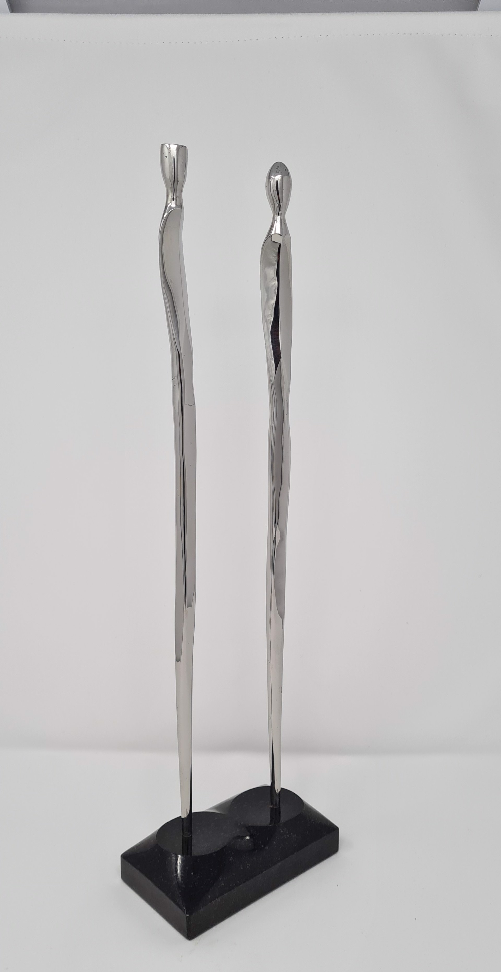 Forged Steel Unique Sculpture Featuring Two People