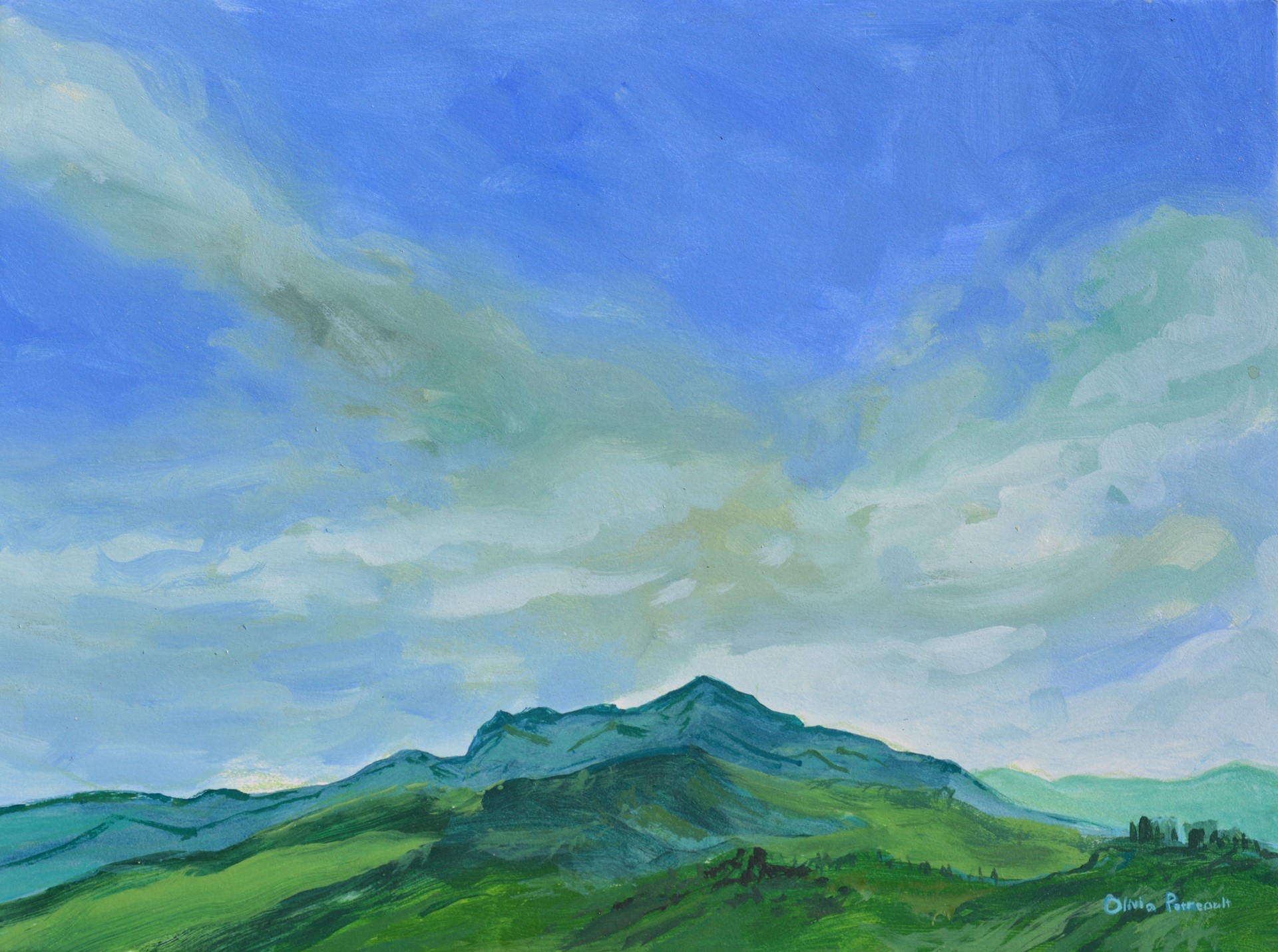 View from "The Blowing Rock" Plein Air by Olivia Perreault