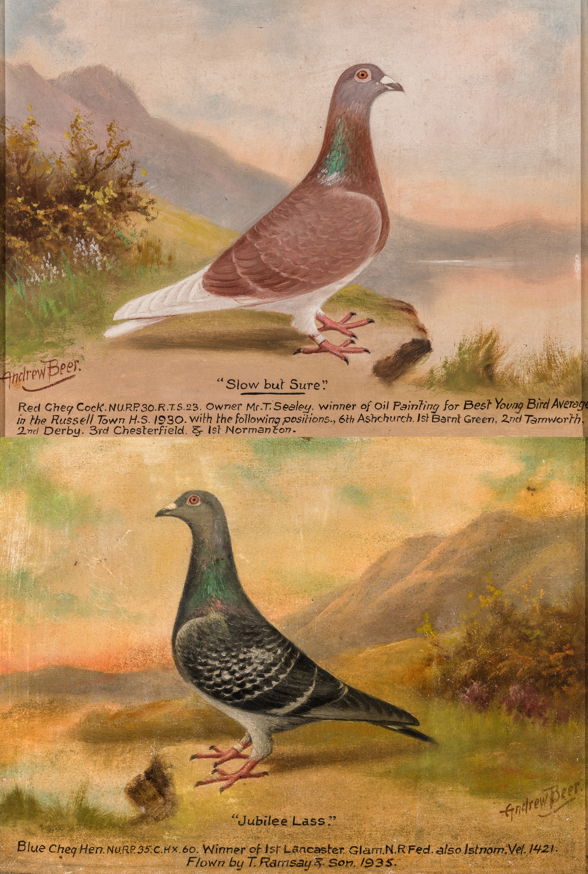 ‘A JUBILEE LASS’ & ‘SLOW BUT SURE’ (a pair) by Andrew Beer
