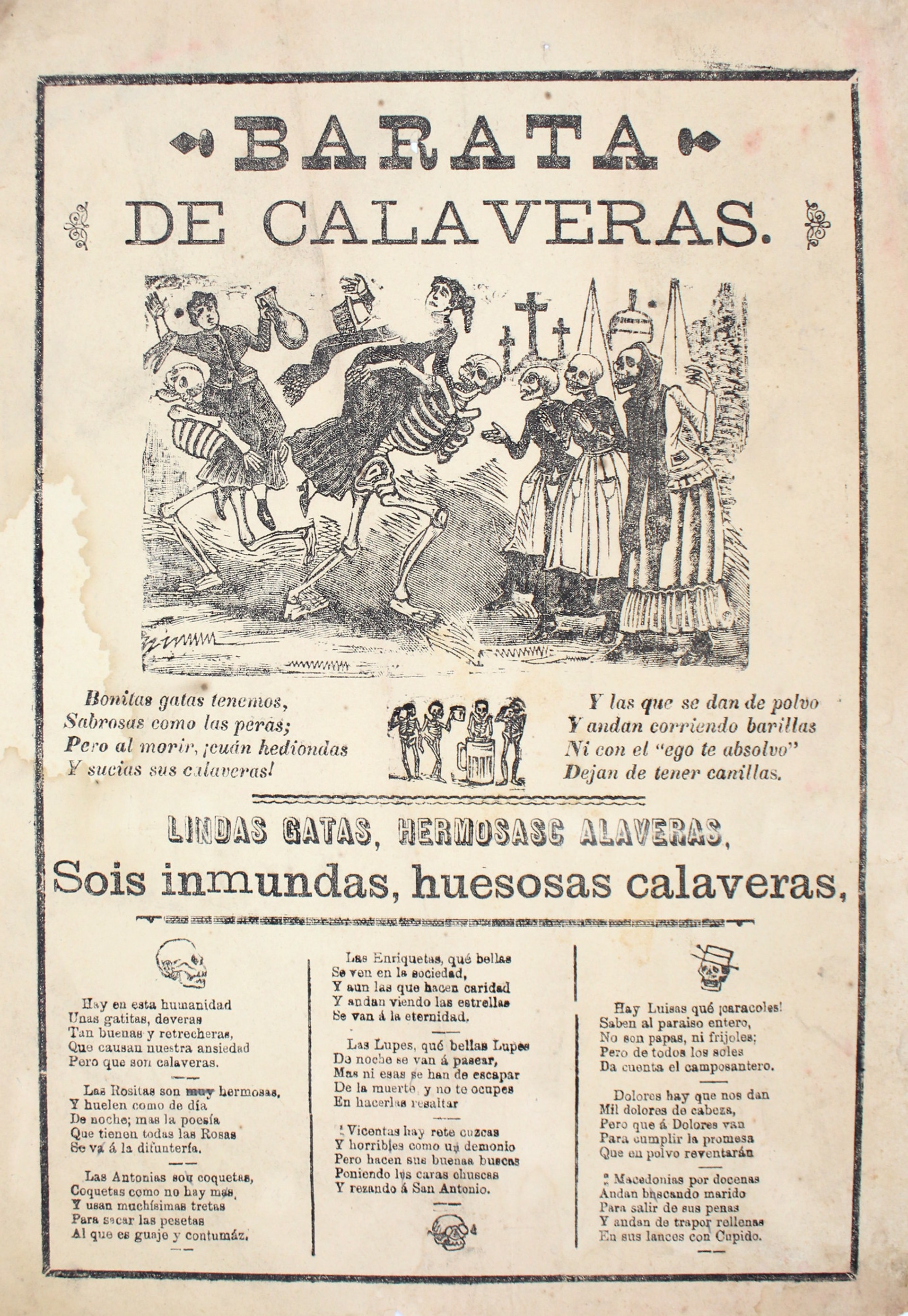 Barata de Calaveras by José Guadalupe Posada