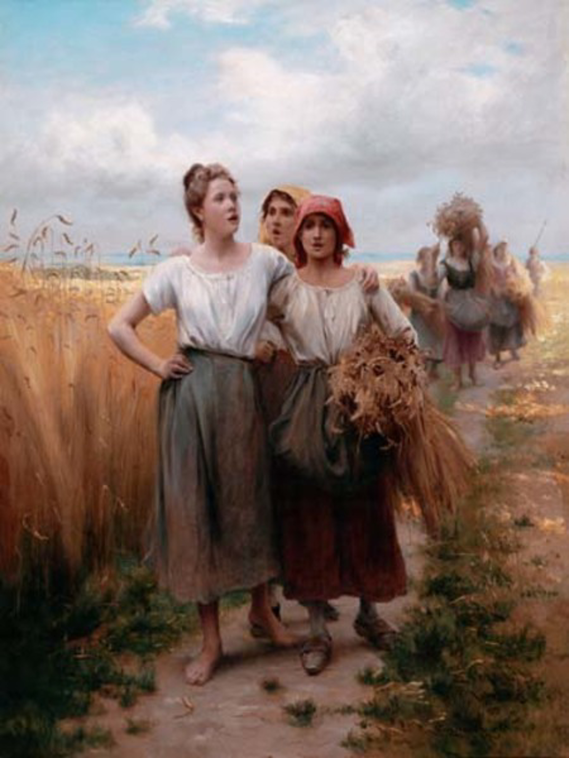 La Chanson de la Moisson (Harvest Song) by Georges Francois Paul Laugee (1853-1937)