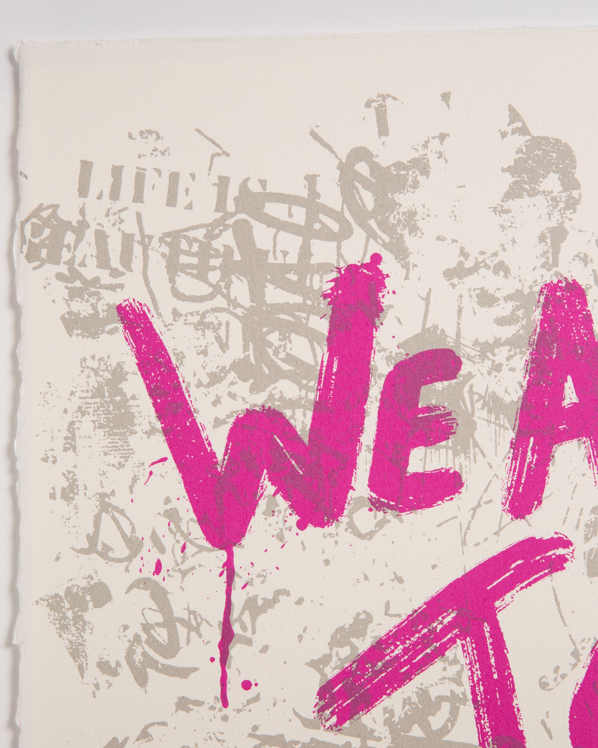 We are all in this together (Fuchsia) by Mr.Brainwash