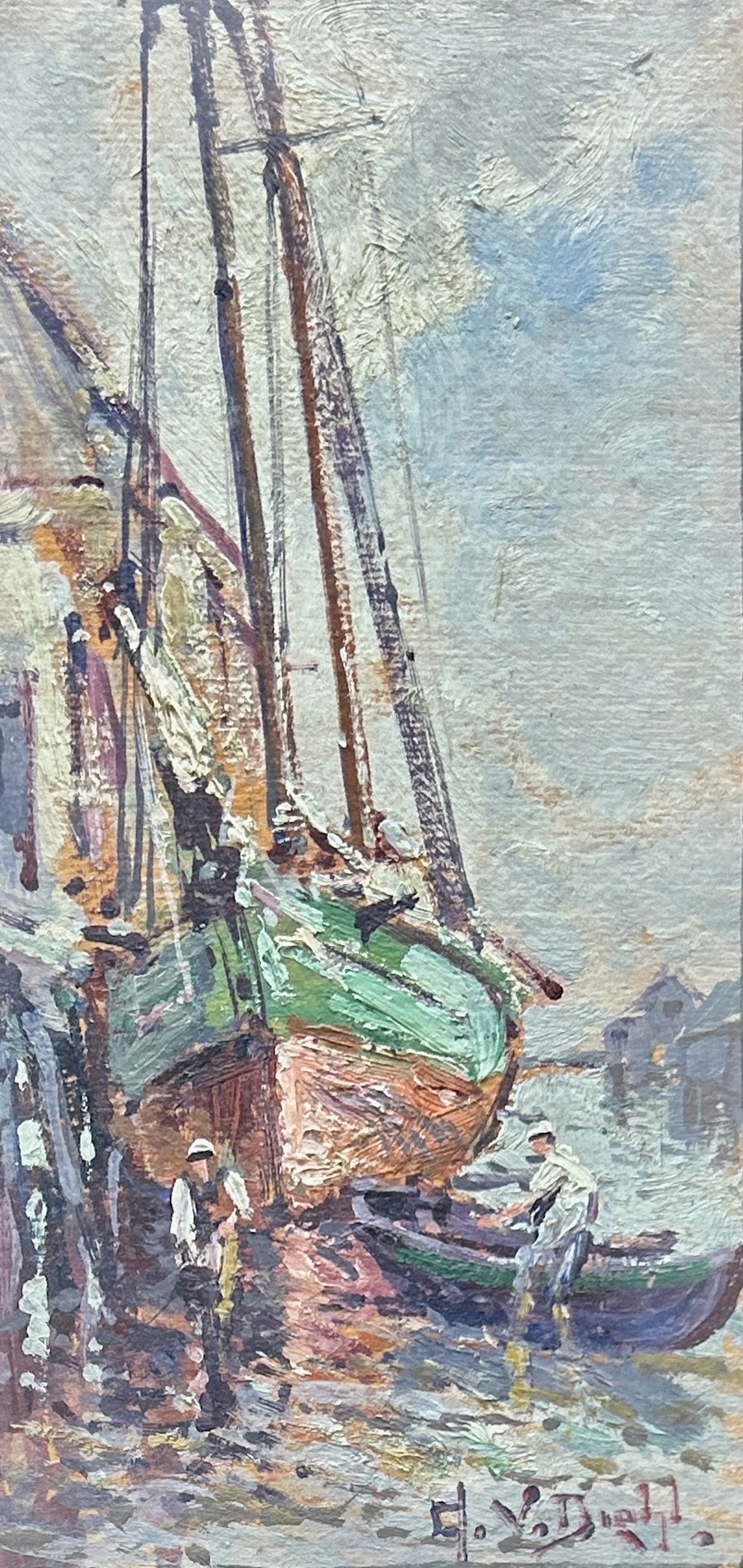 Boat at Dock by Arthur Diehl