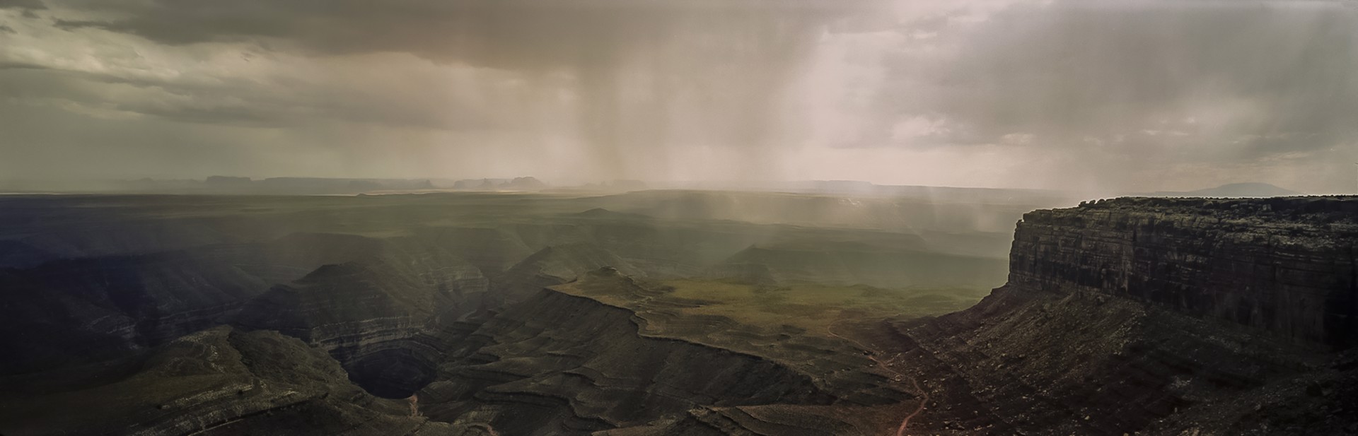 Rain Storm, Muley Point, Utah by Lawrence McFarland