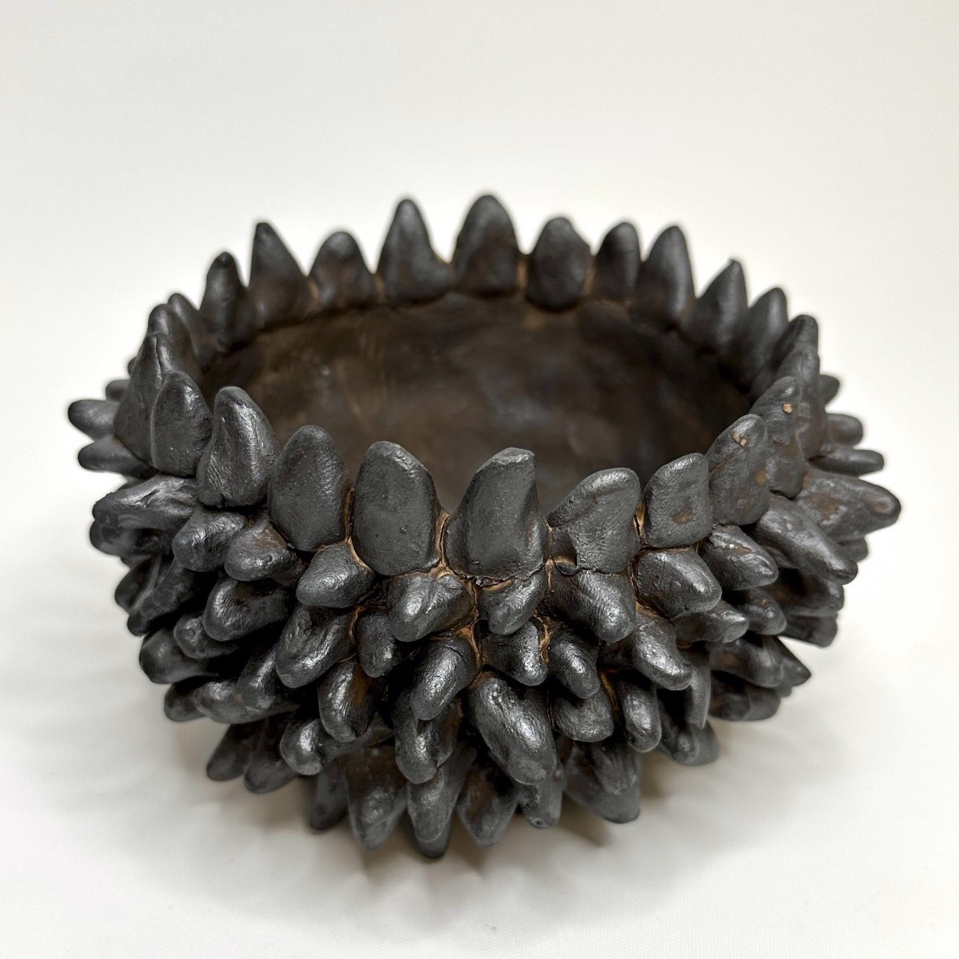 Soda Fired Spiked Planter 1 by Darshana Patel