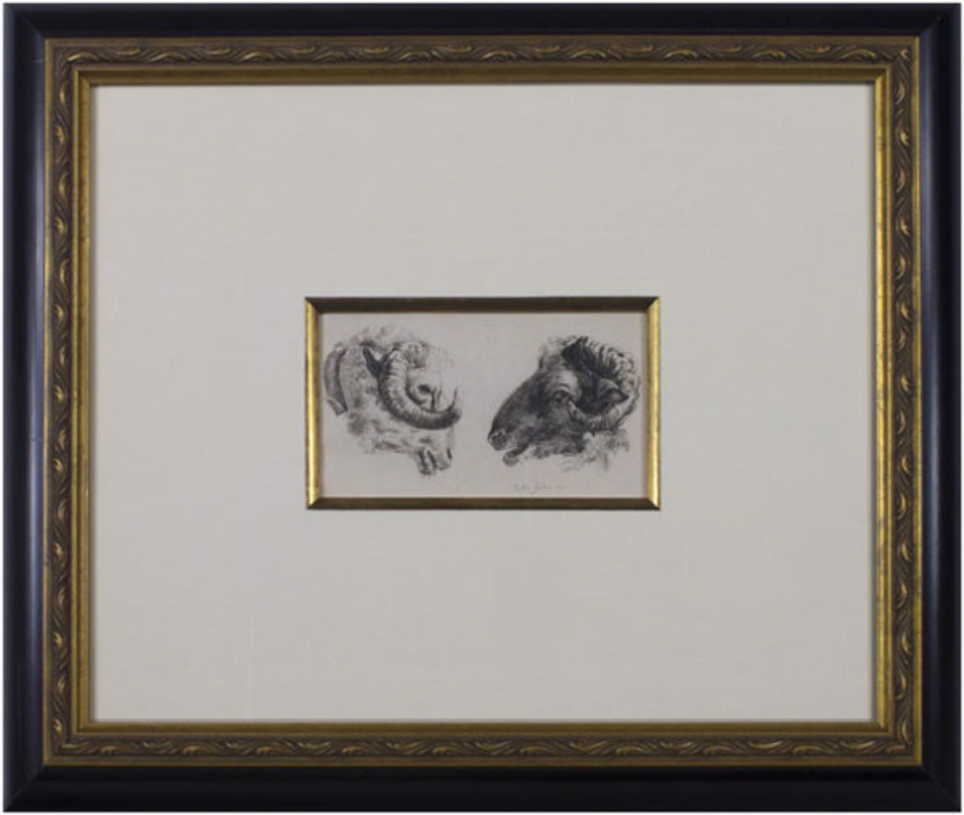 Two Rams Facing Each Other by Karel Du Jardin