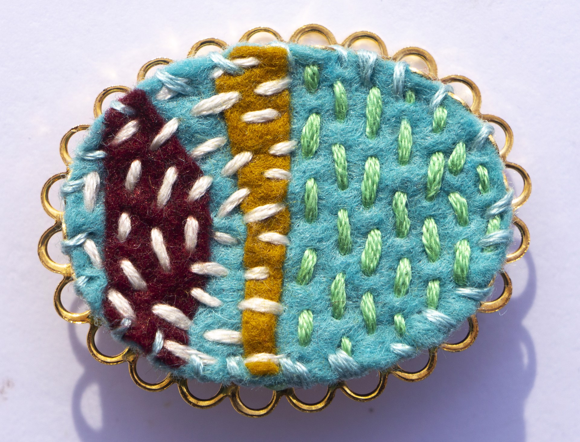 Warm and Cool brooch by Hattie Lee