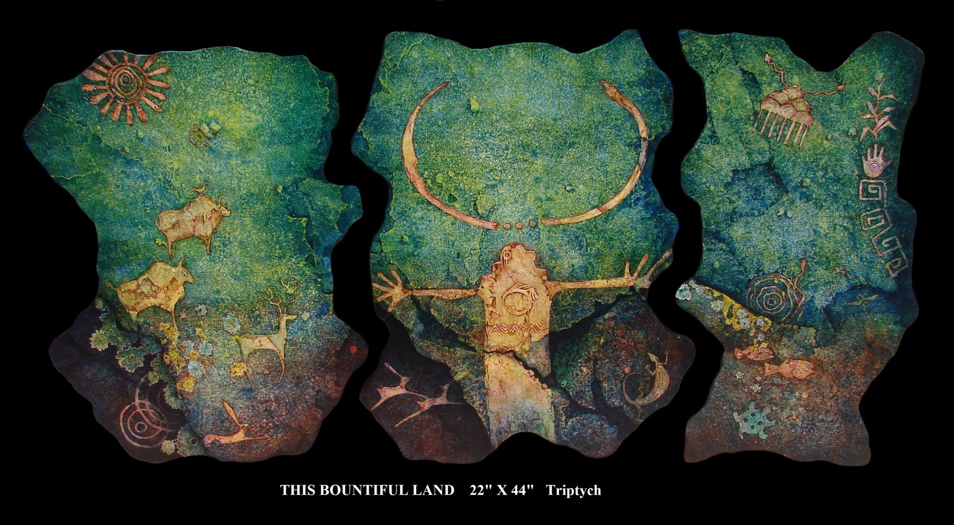 This Bountiful Land (Triptych) by Sandra Brestel Originals