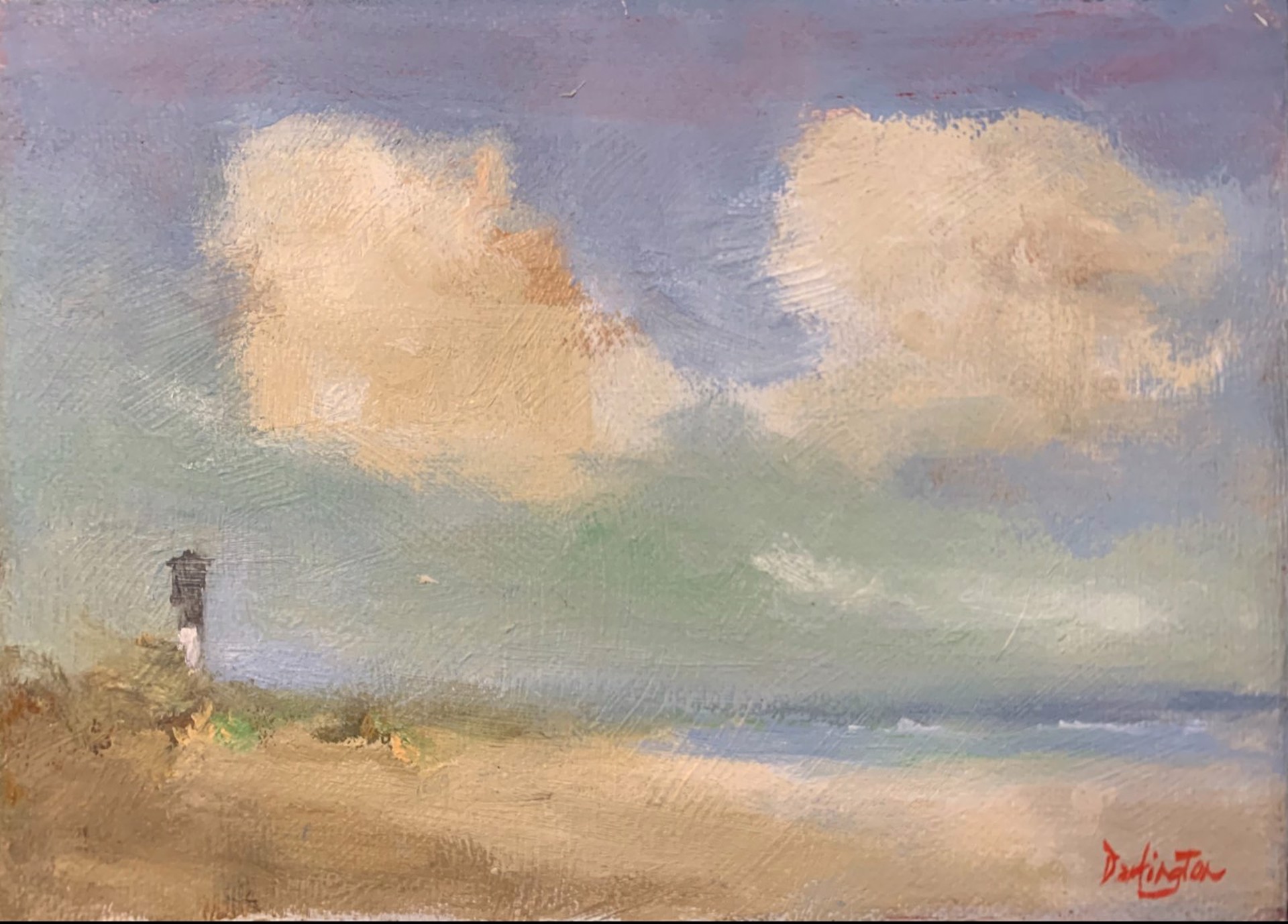 Lighthouse on Beach by Jim Darlington