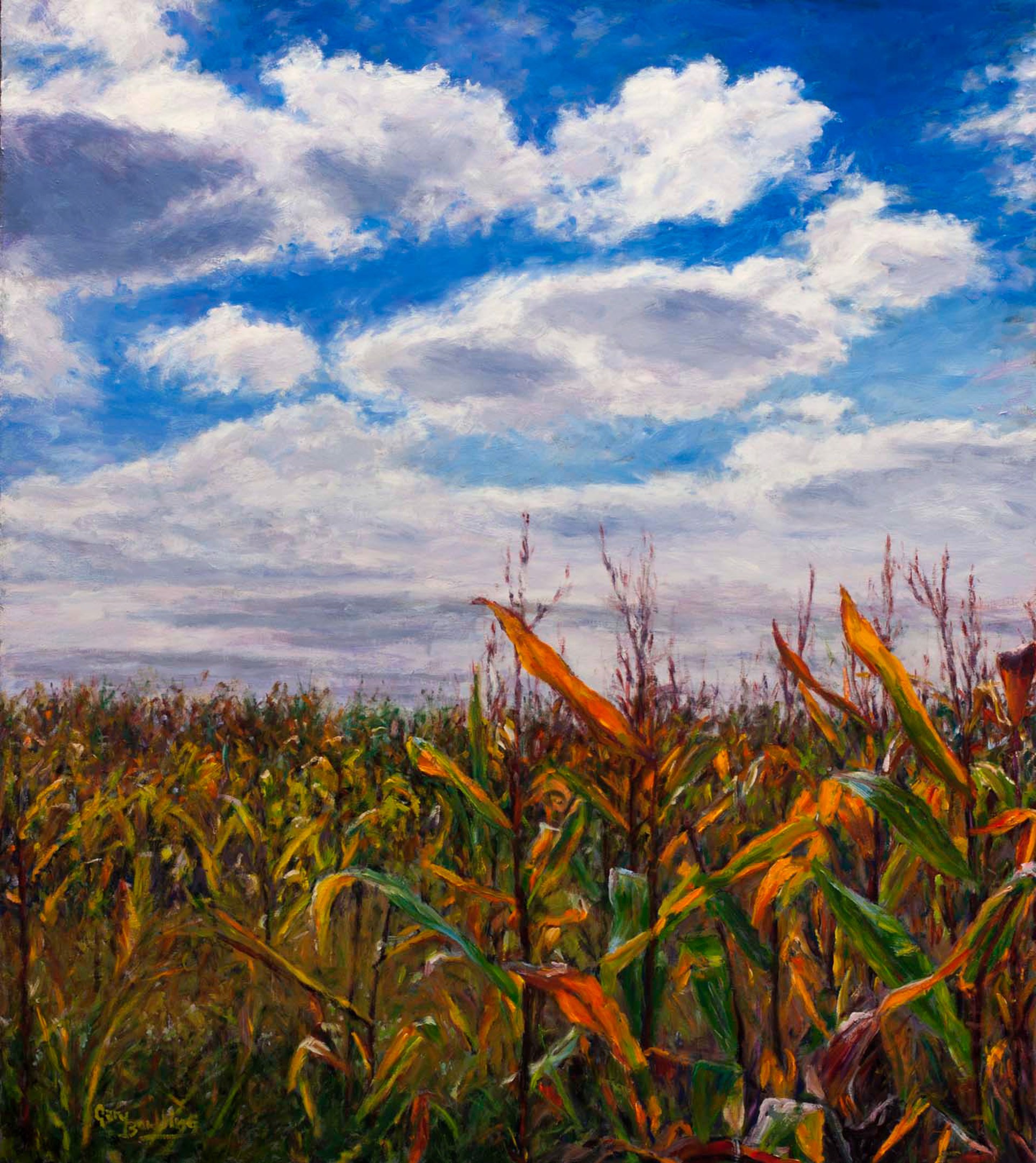 Clouds Over Drying Corn by Gary Bowling