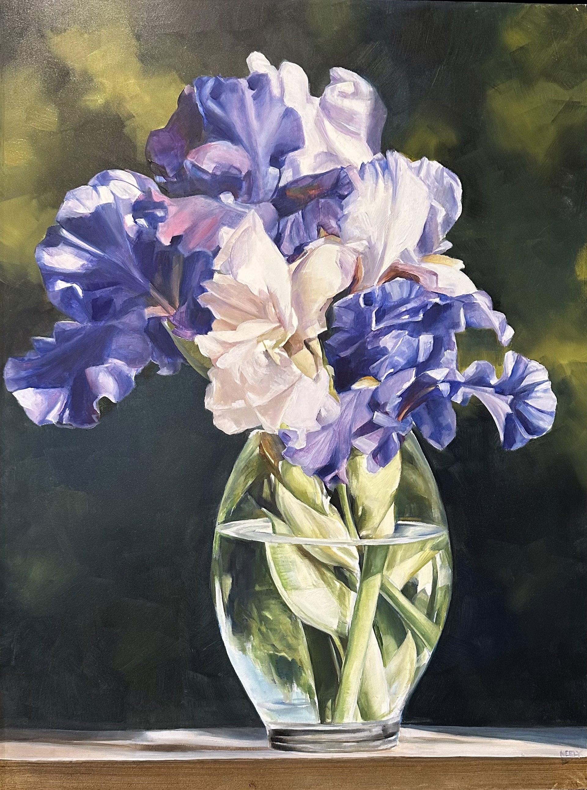Summer Iris in Glass Half Full by Stephanie Neely