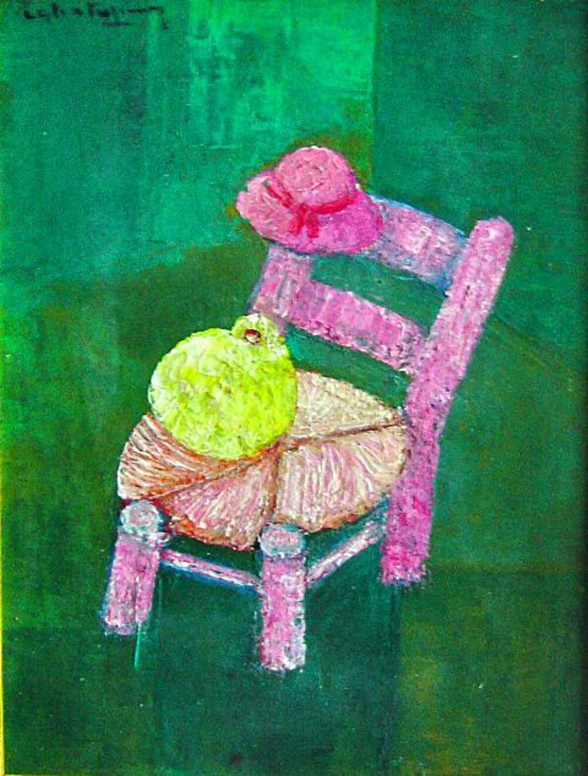 Chair/Pigeon #1MFN by Calixte Henry (Haitian, 1933-2010)