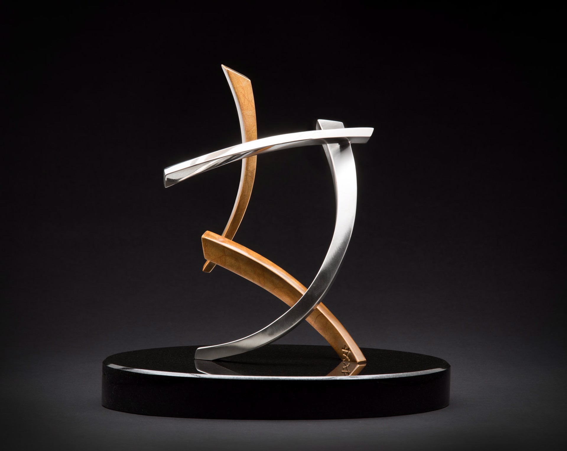 Elegance ~ “This sculpture is part of my Relational series. Warm colors, soft curves and refined lines capture the beauty of woman. I like how the warmth of the bronze shows through the seaside patina.” by Casey Horn