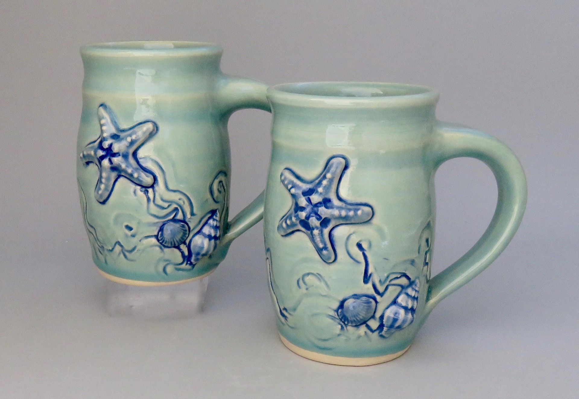 Starfish Mugs; MB#39 by Marty Biernbaum