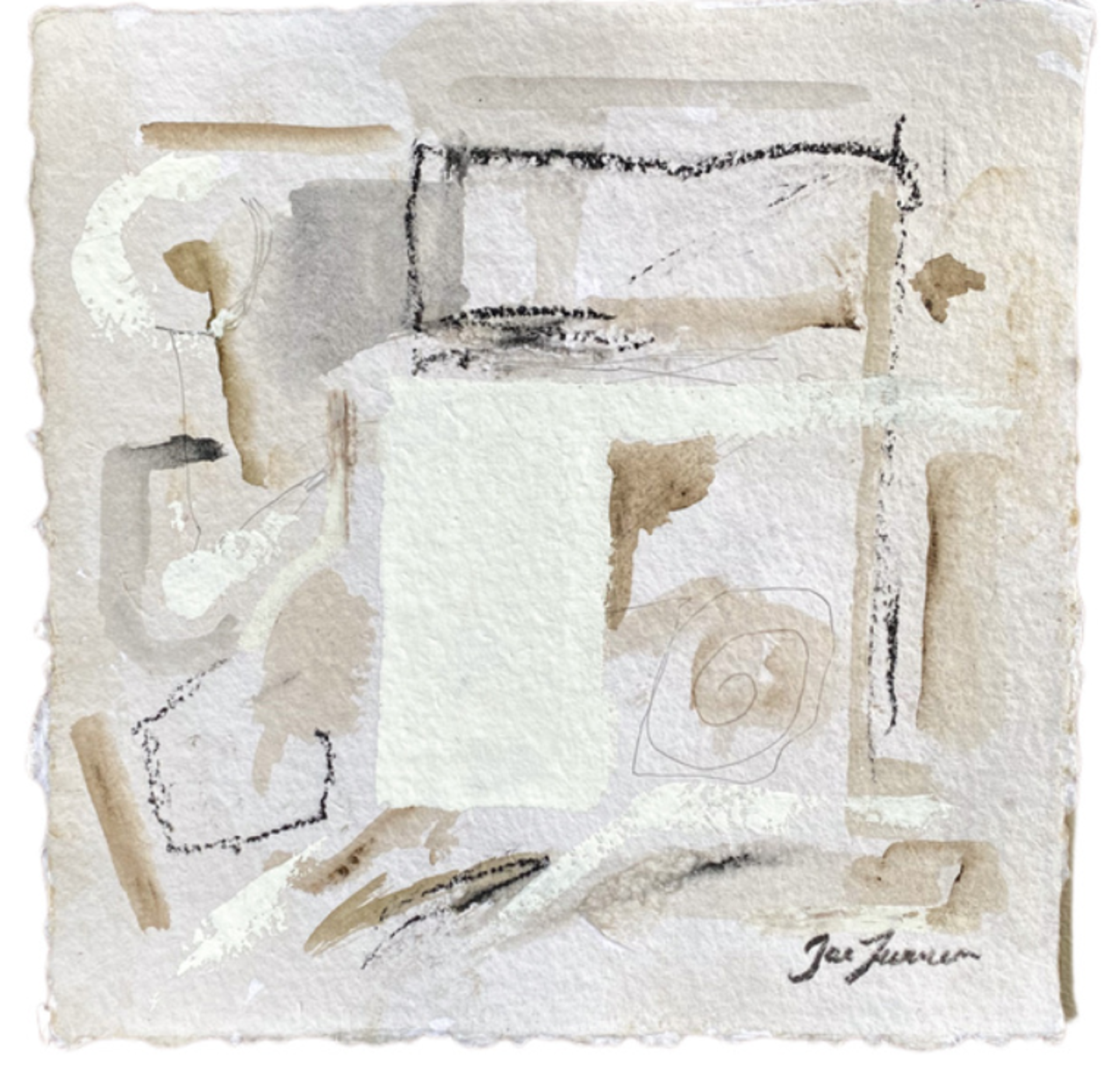 Joe Turner Deckled (12 x 12) Paper Piece No. 4 by Joe Turner